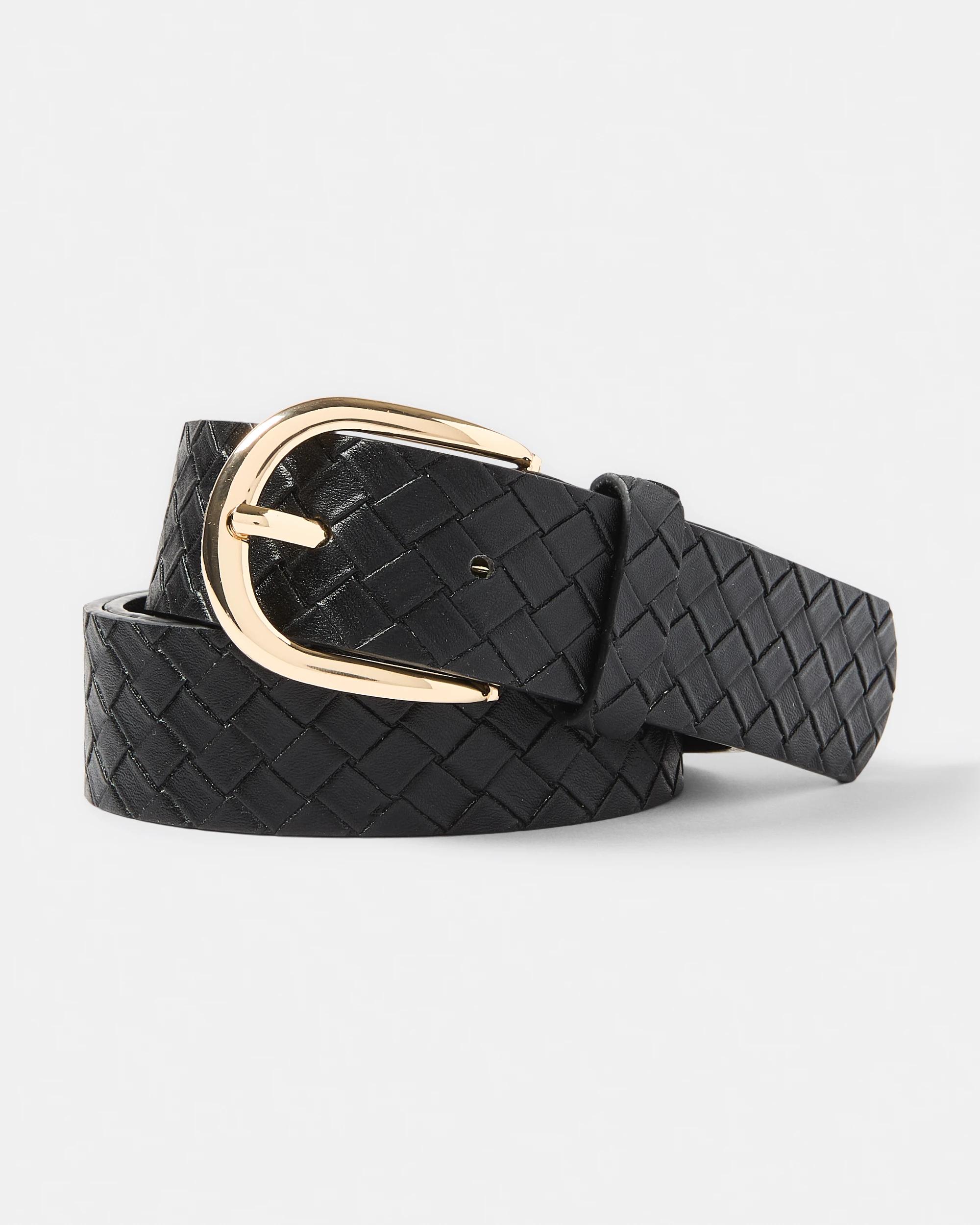 1 Weave Effect Belt Black, 1 of 4