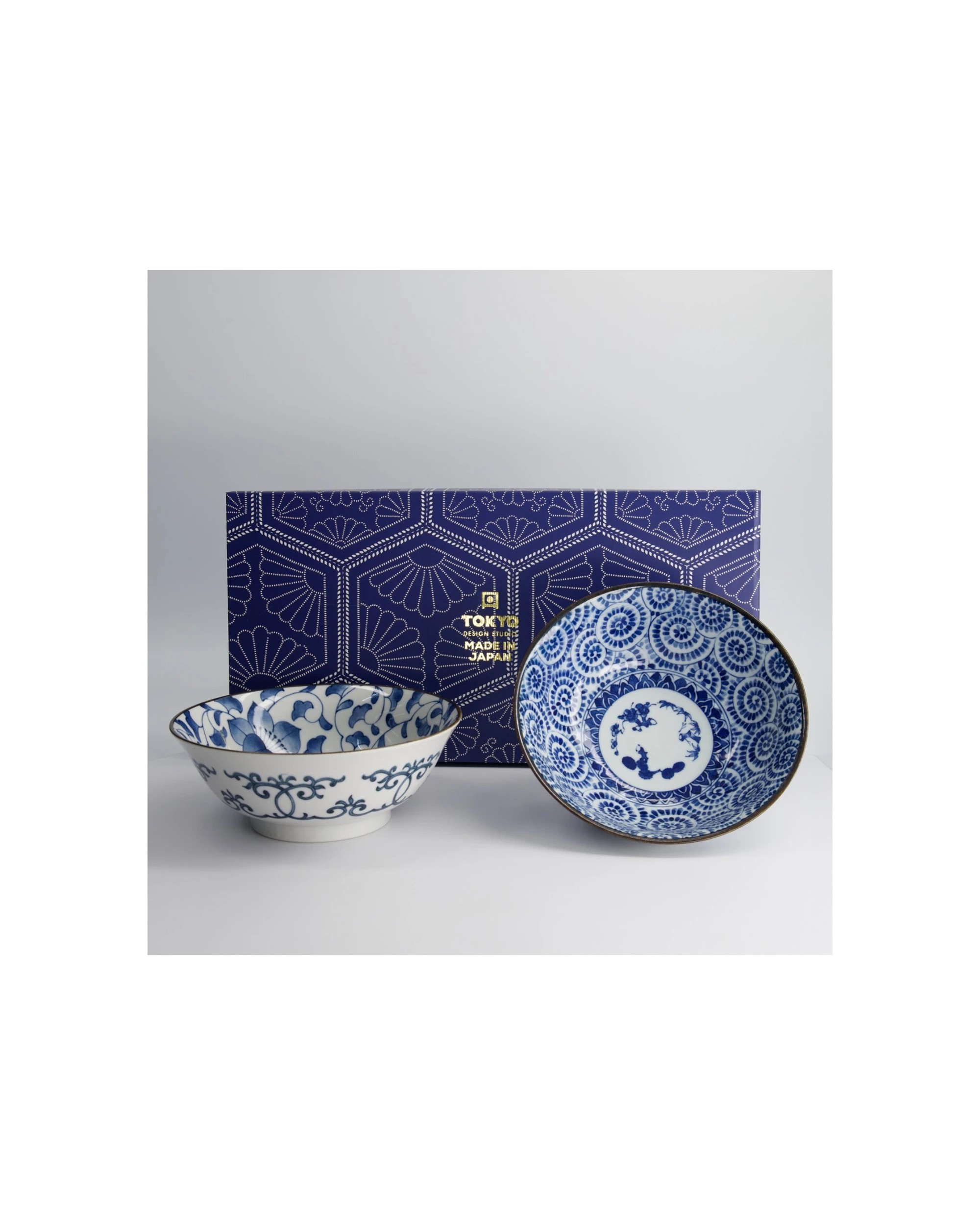 3 Tokyo Design 2pc Studio Tokyo Dinnerware Bowl Set 19x8cm - Blue, 3 of 4