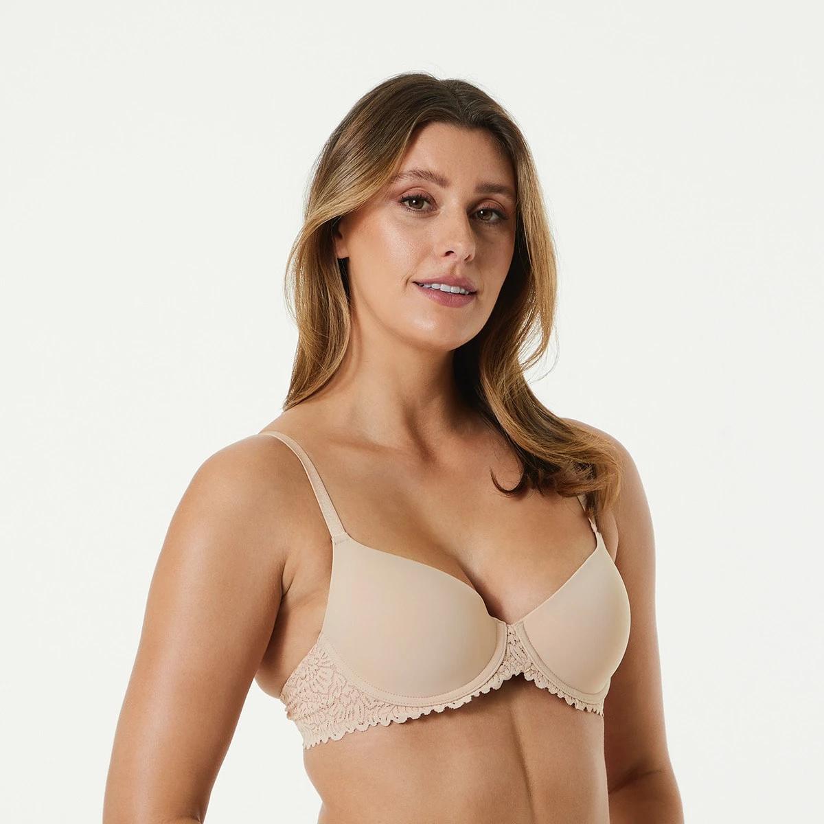 2 Lace Wing T-shirt Bra SOFT SAND BEIGE, 2 of 5