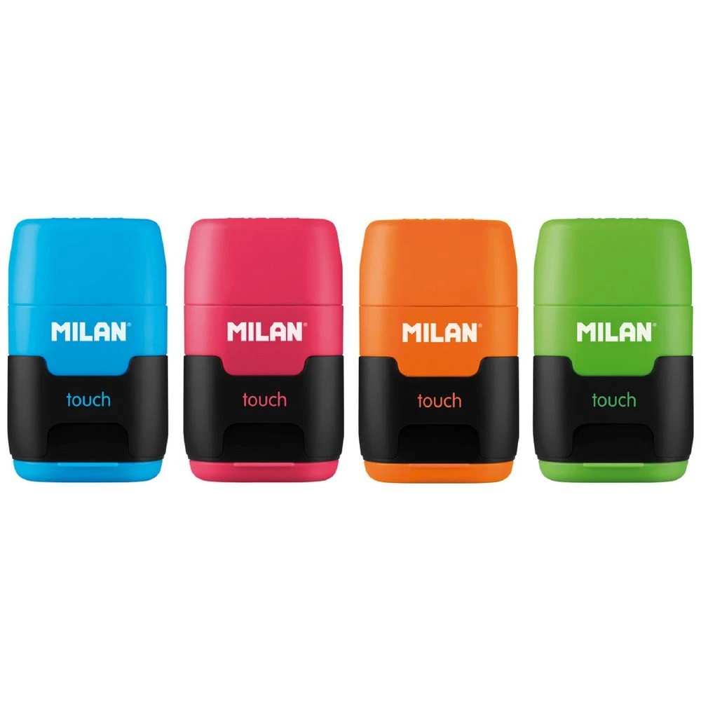 2 Milan Compact Duo 2 Hole Sharpener and Eraser Assorted, 2 of 5