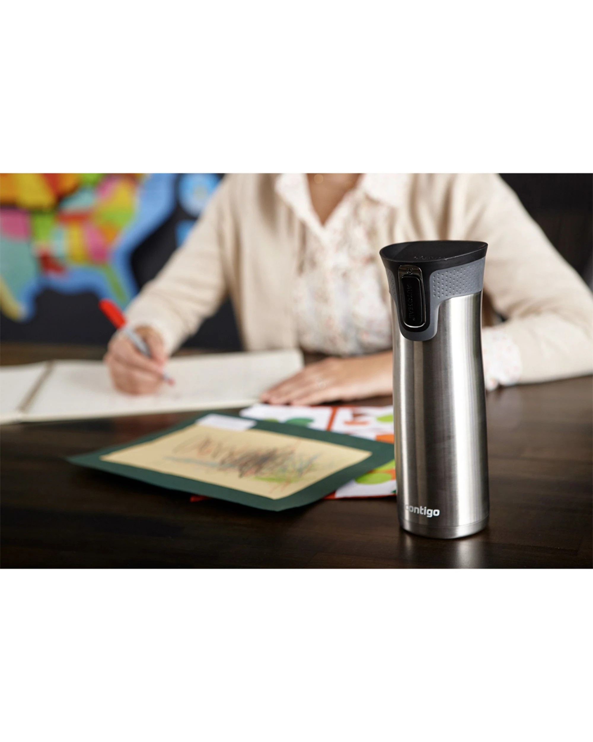 4 Contigo West Loop Autoseal Mug Stainless Steel Leakproof 591ml - Multi, 4 of 4