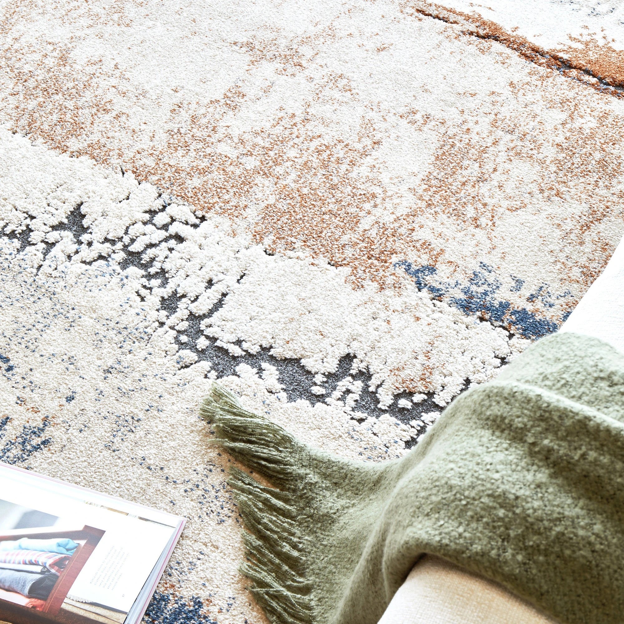 3 Common Ground Rugs Breezewood 66 290x200cm - Large Indoor Floor Rug - White, 3 of 7
