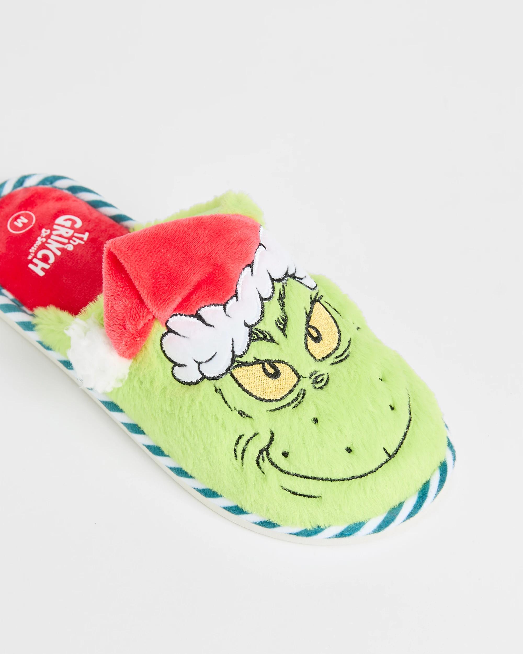 1 The Grinch Christmas Slippers GREEN, 1 of 3