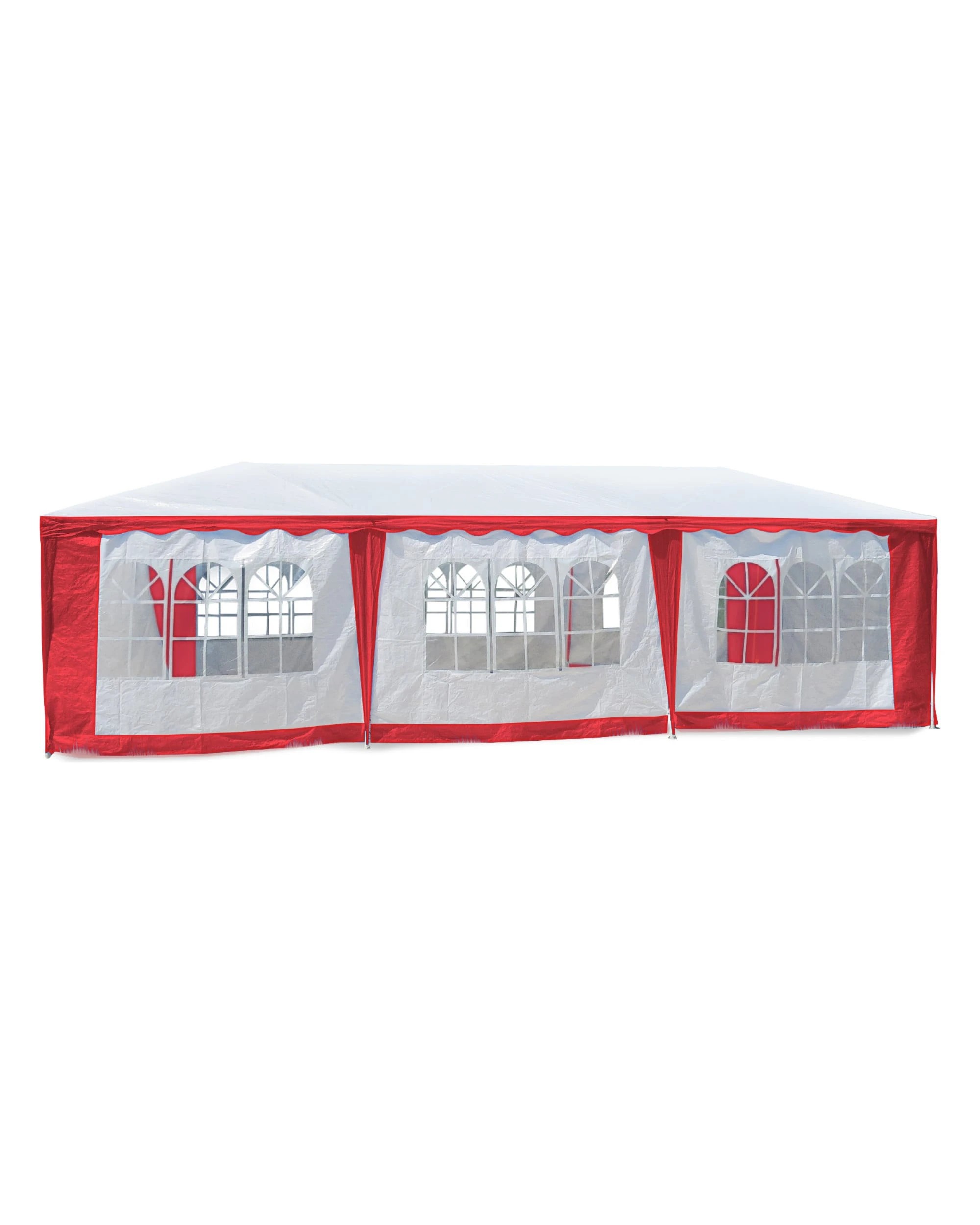 1 Wallaro Large 4m x8m Gazebo Party Wedding Tent Outdoor Event Marquee - Red, 1 of 6