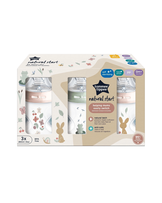 3 Pack Tommee Tippee Natural Start Decorated Baby Bot
