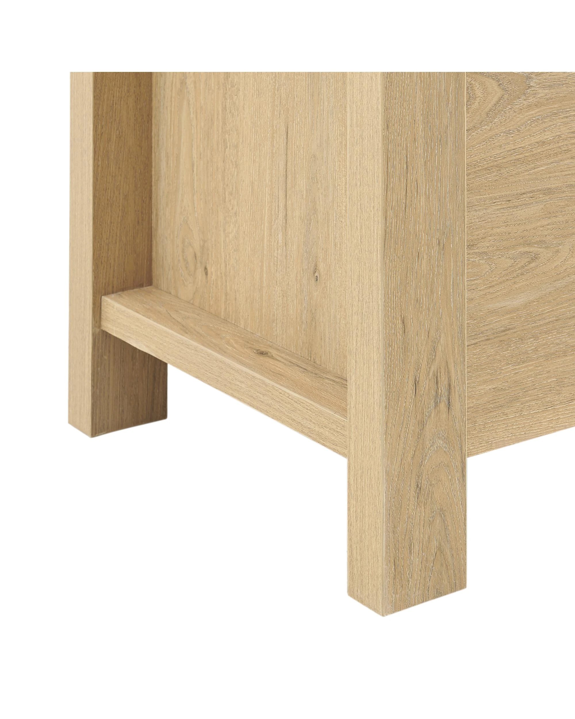 10 Kodu Bookcase Storage 3 Shelf 2 Doors Oak - Natural, 10 of 10