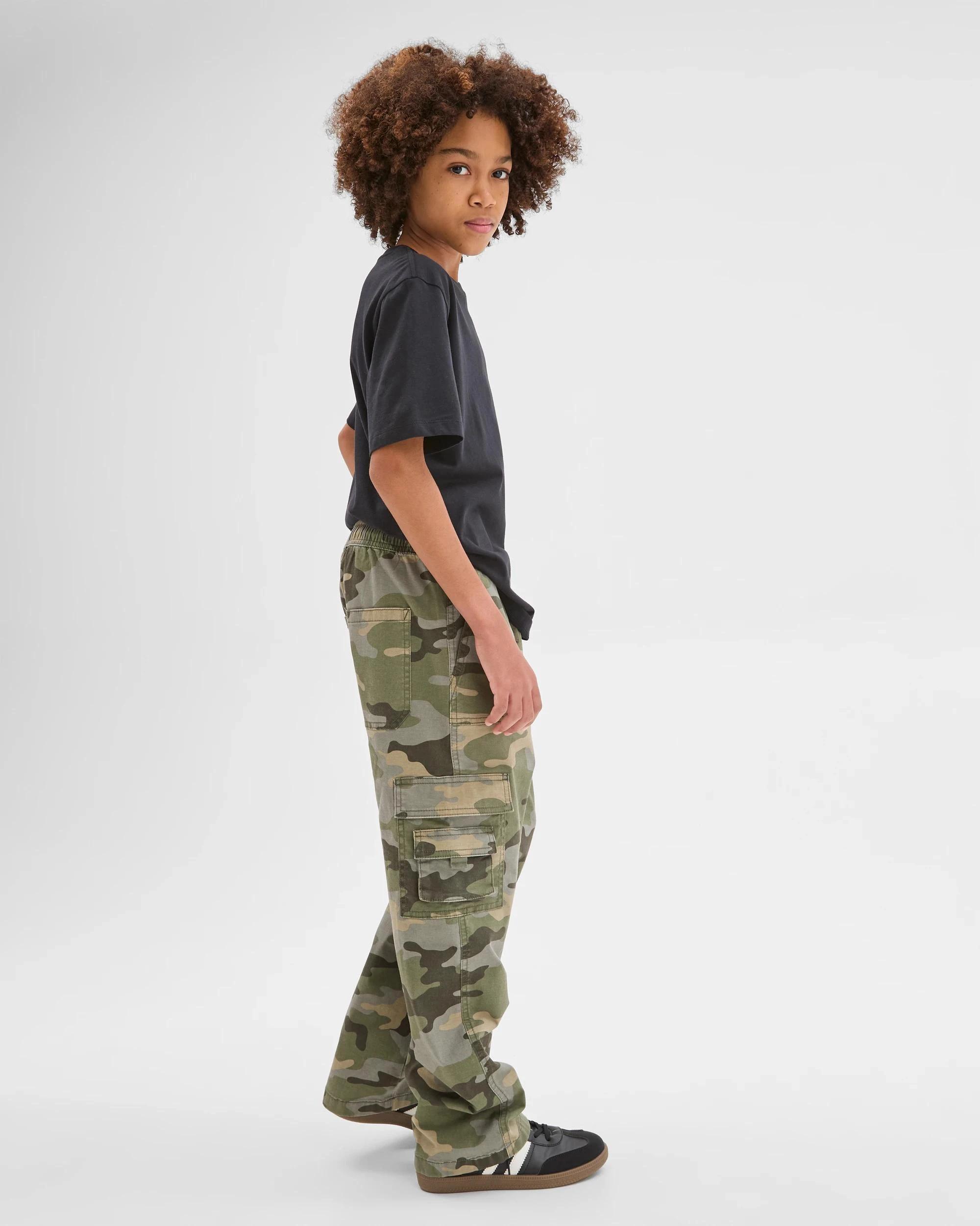 4 Target Kids Loose Fit Cargo Pants TAN, 4 of 7