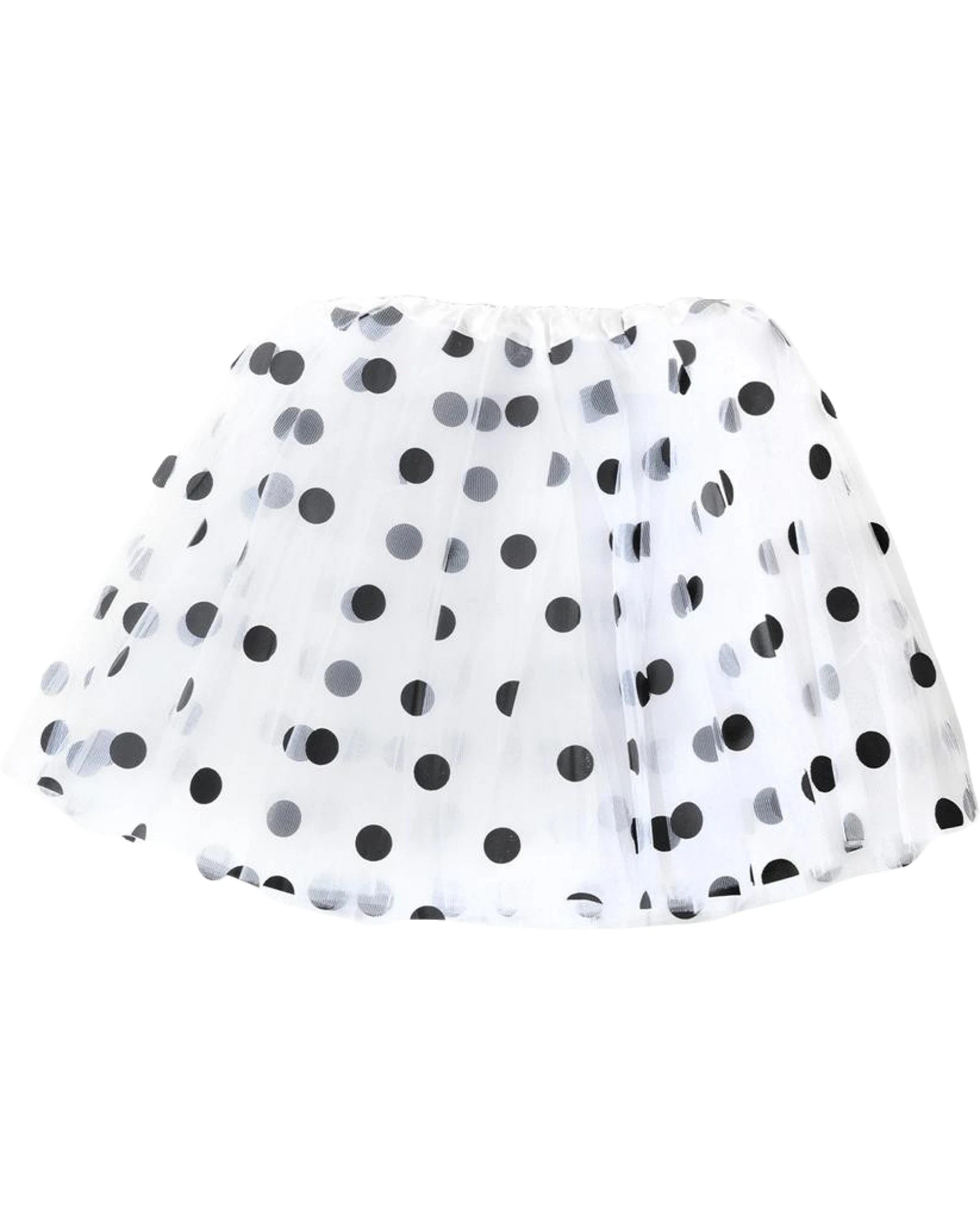 1 Partyrama Adult White and Black Polka Dot Tutu - One Size Fits Most, 1 of 1