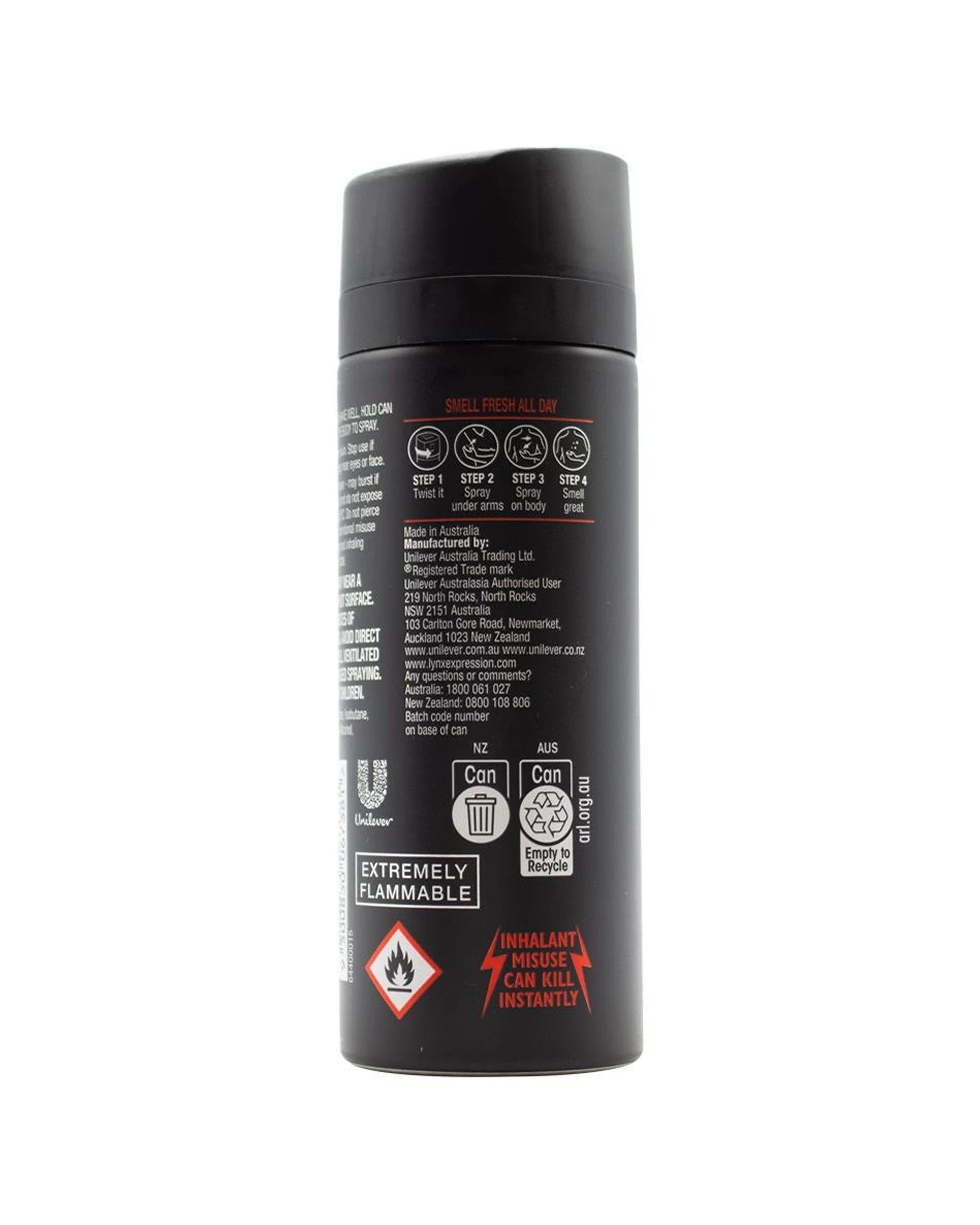 4 Lynx 6PK Deodorant Fragrance 150ml 48h Protection Bodyspray Voodoo - Black, 4 of 4