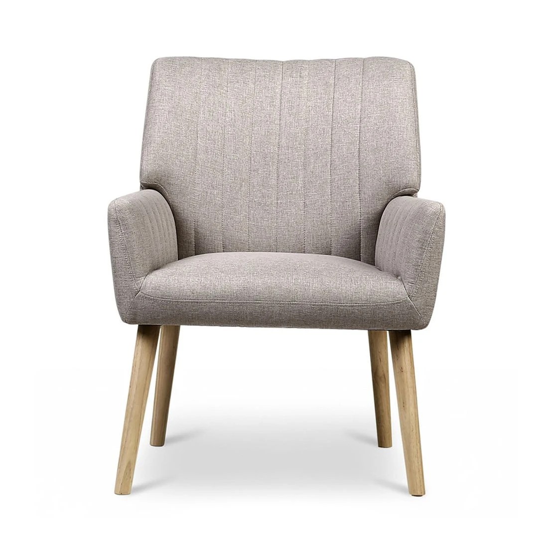 3 Artiss 2X Armchair Faux Fabric - Beige, 3 of 6