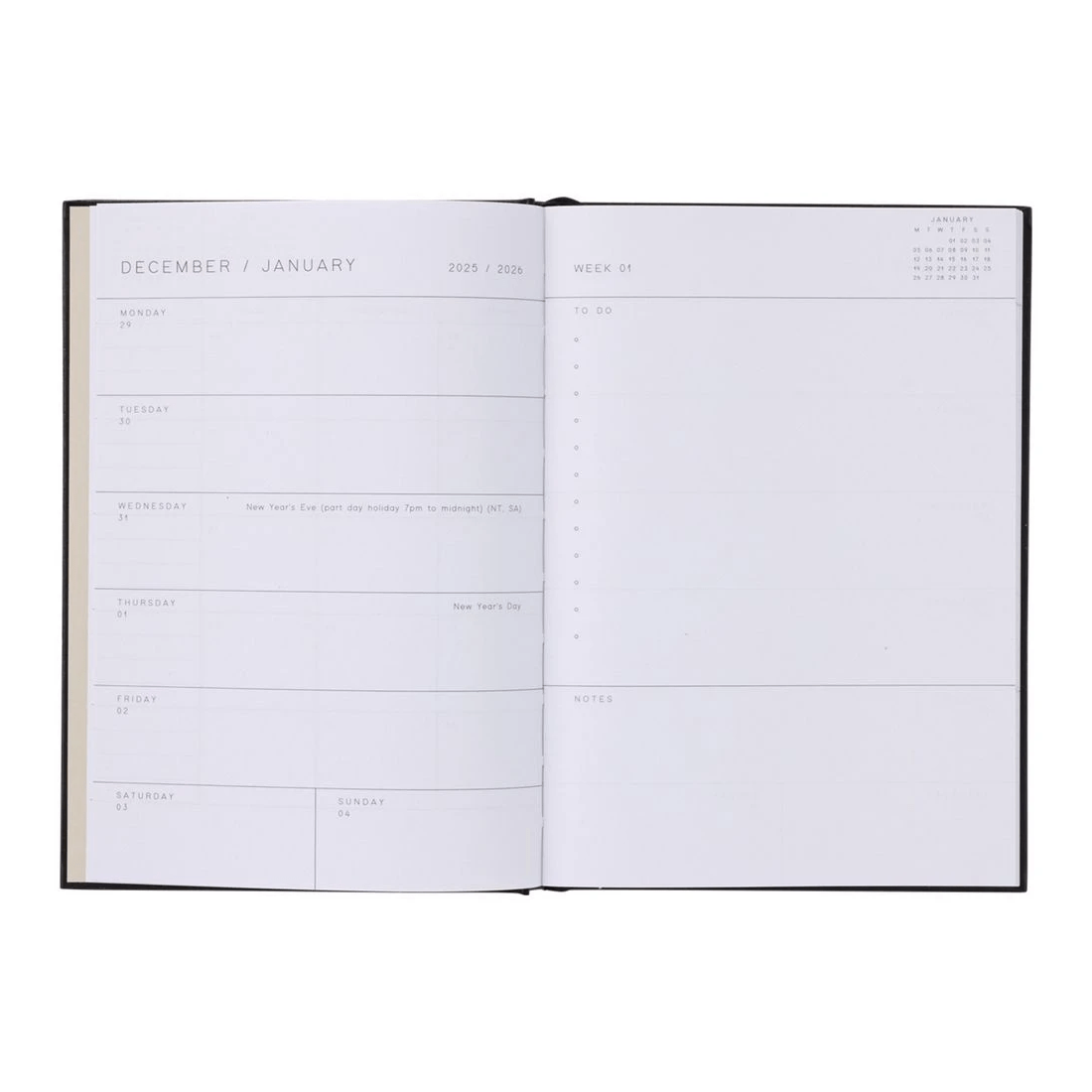 5 Keji A5 WTV Hardcover 2026 Diary Black, 5 of 7