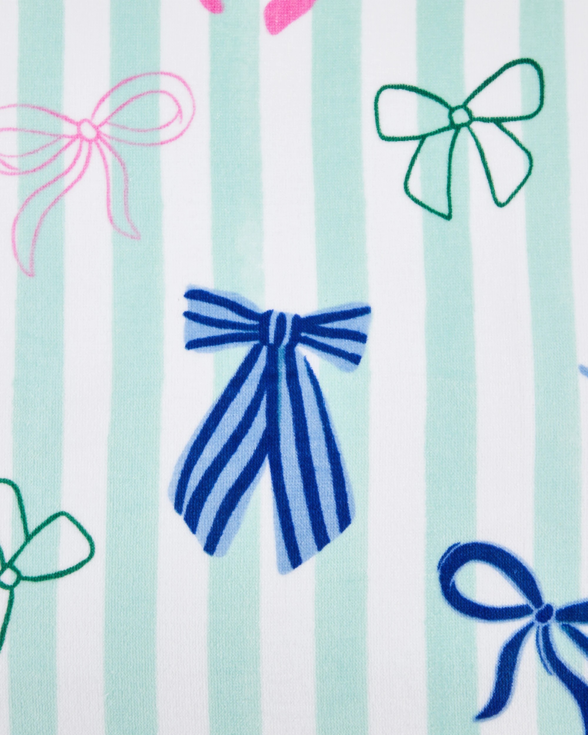 2 Cotton Velour Beach Towel - Bows, 2 of 6