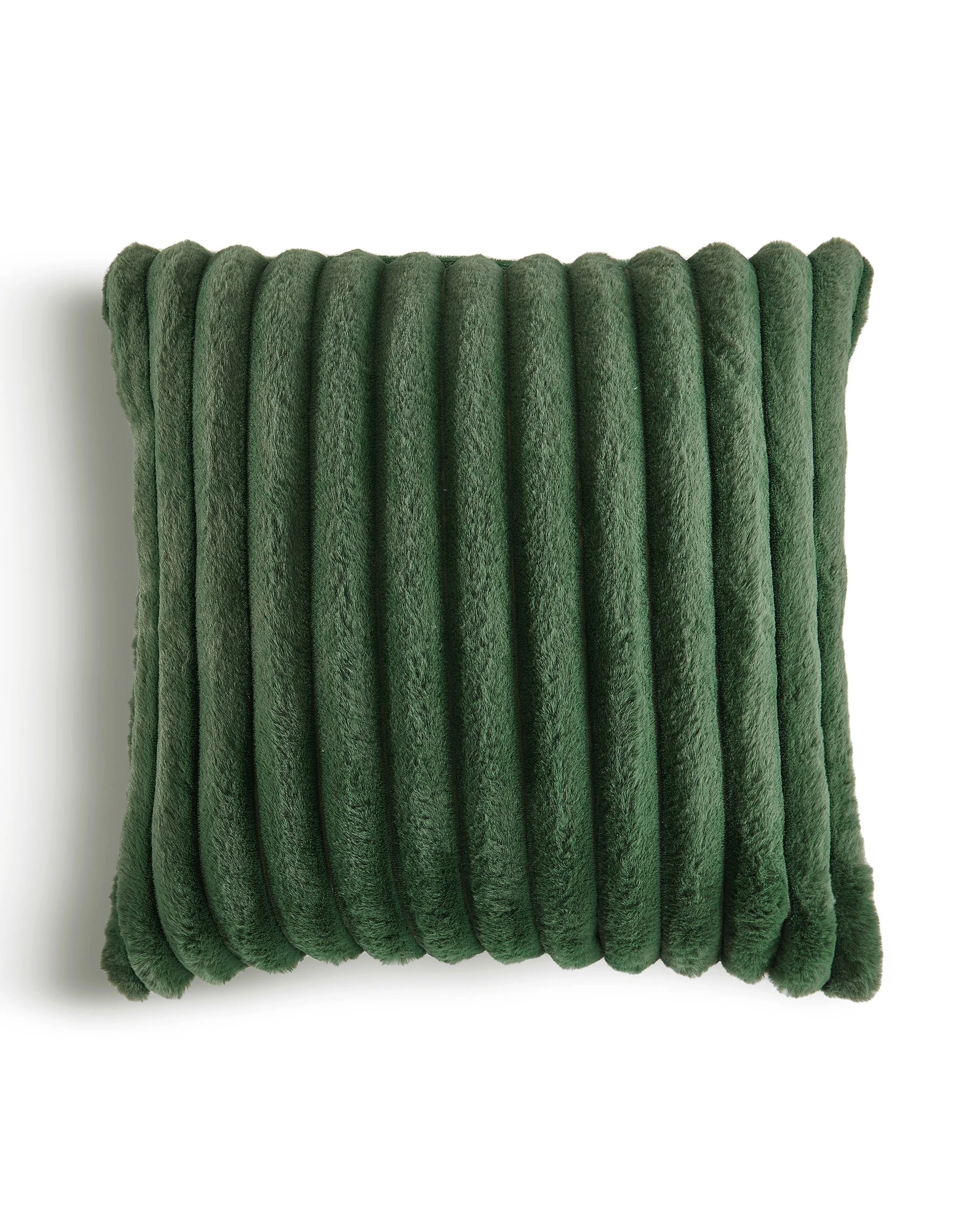 1 Dreamaker Chunky Embossed Fleece Cushion 50x50cm - Emerald Green, 1 of 5