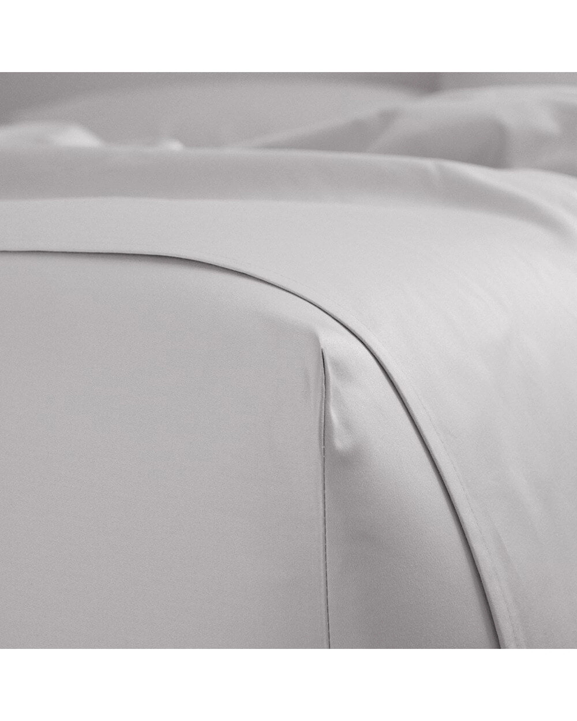 4 Canningvale Mille 1000TC Long Staple Cotton Bed Sheet Pillowcase Set - Super King Bed - Silver, 4 of 5