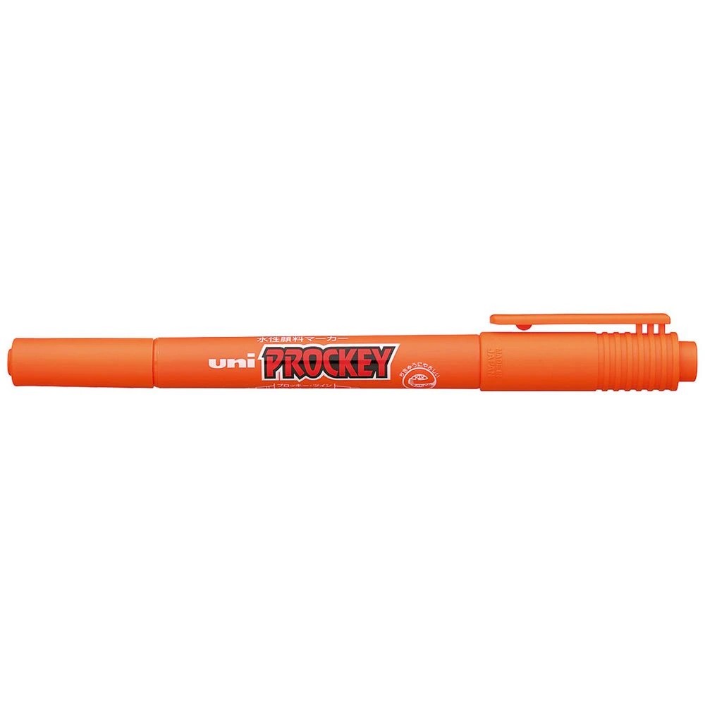 1 Uni-ball Prockey Dual Permanent Marker Fine Orange, 1 of 2