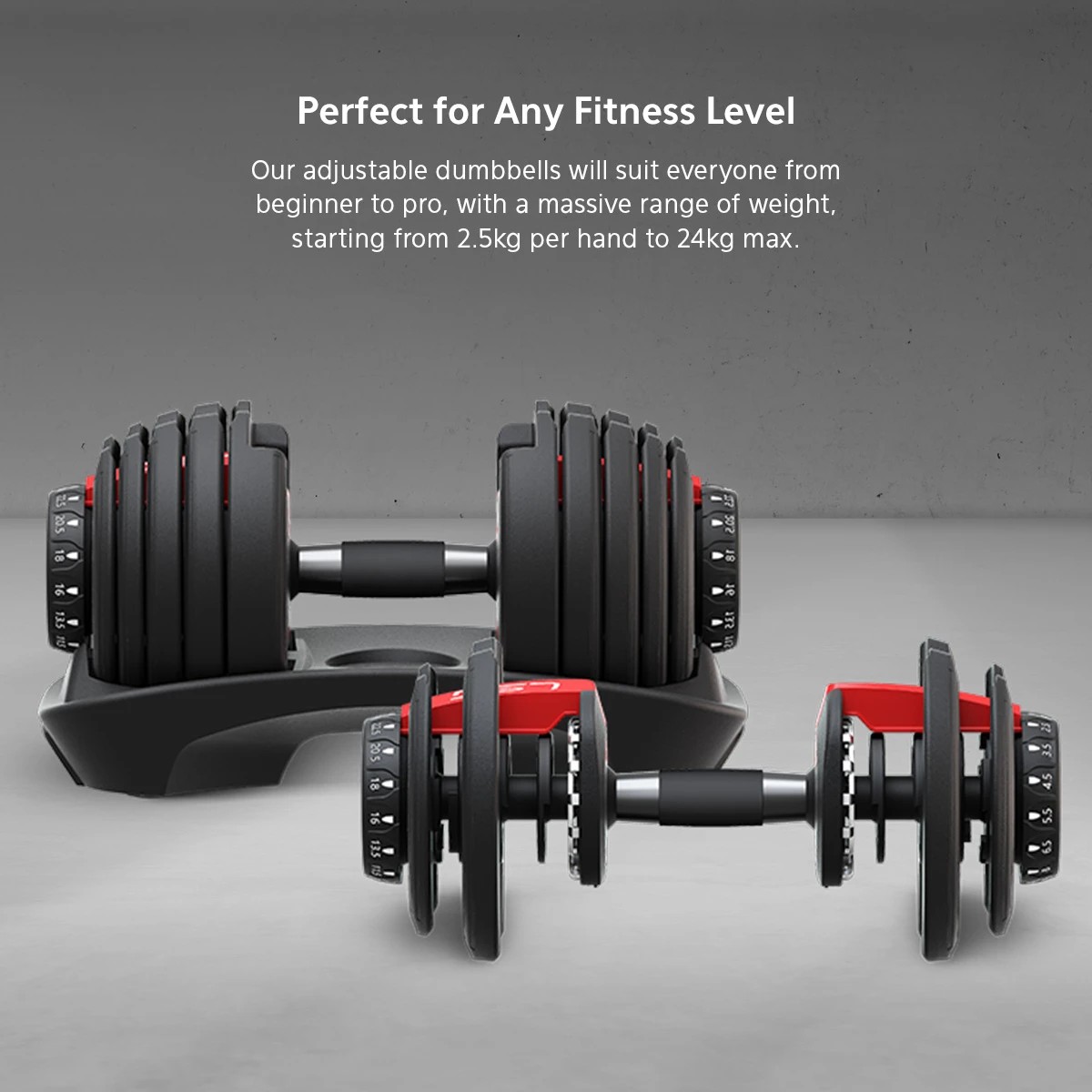 4 LSG 52.5lbs Adjustable Dumbbell Pair with Stand - Black, 4 of 10