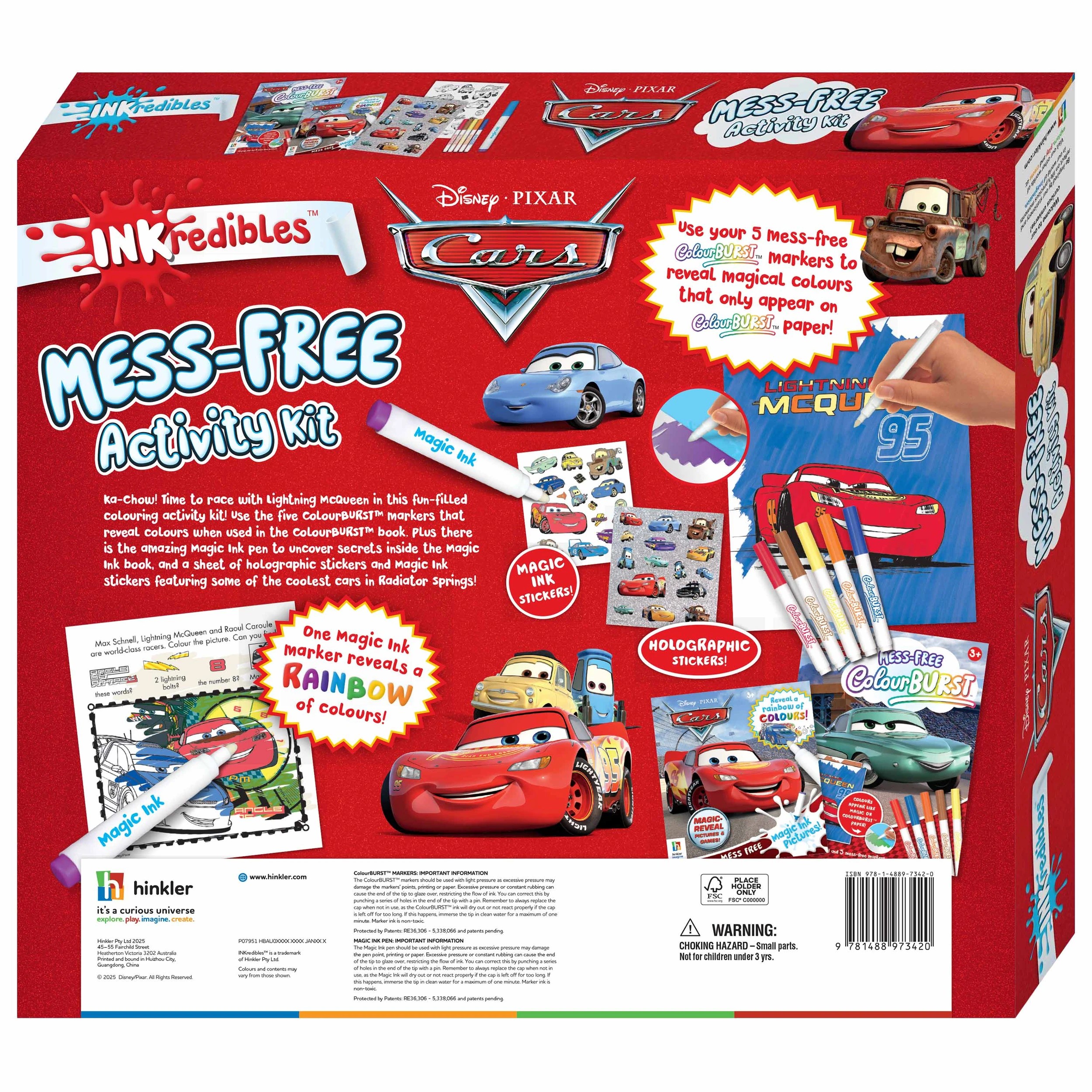 2 INKredibles Disney Pixar Cars Mess Free Activity Kit - Book, 2 of 9