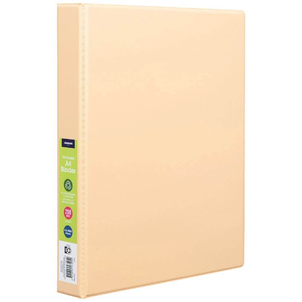 1 J.Burrows A4 Binder 25mm 4D Peach, 1 of 4