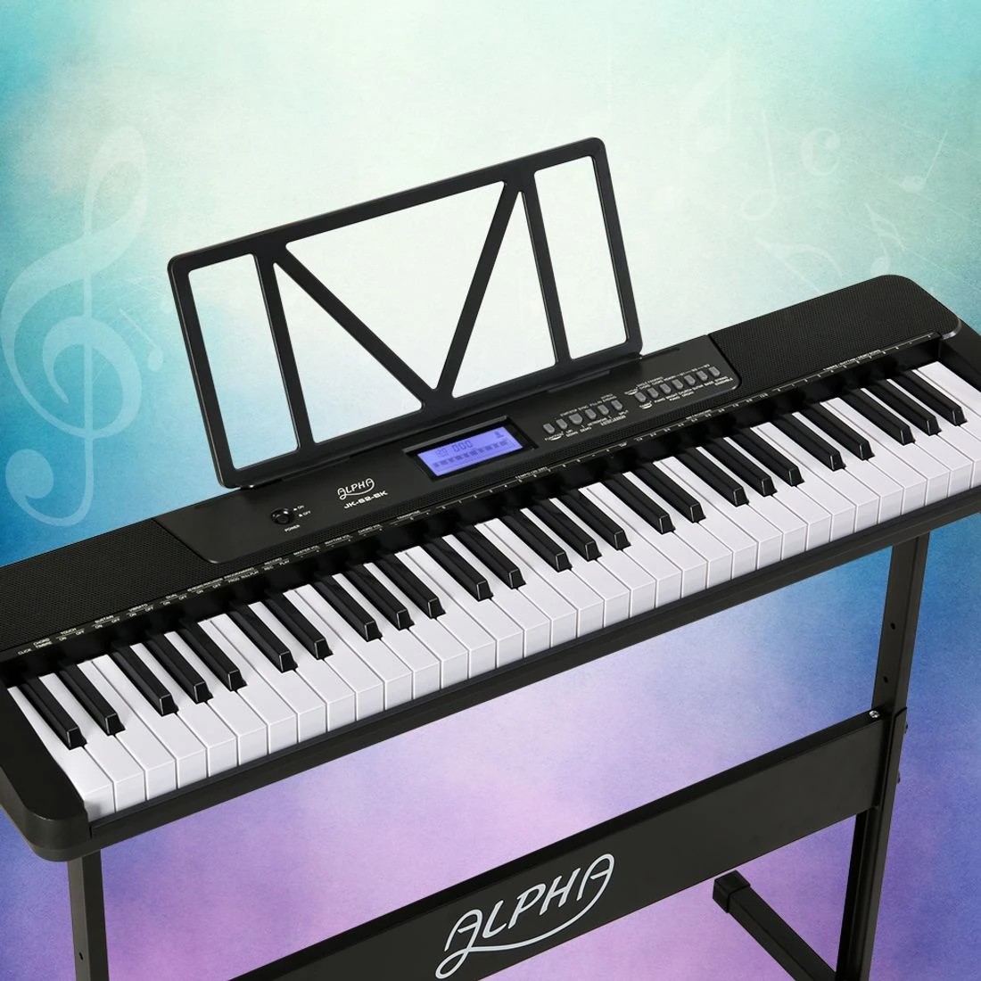 7 Alpha 61 Keys Electronic Piano Keyboard Digital Electric w/ Stand Touch Sensitive - Black, 7 of 7