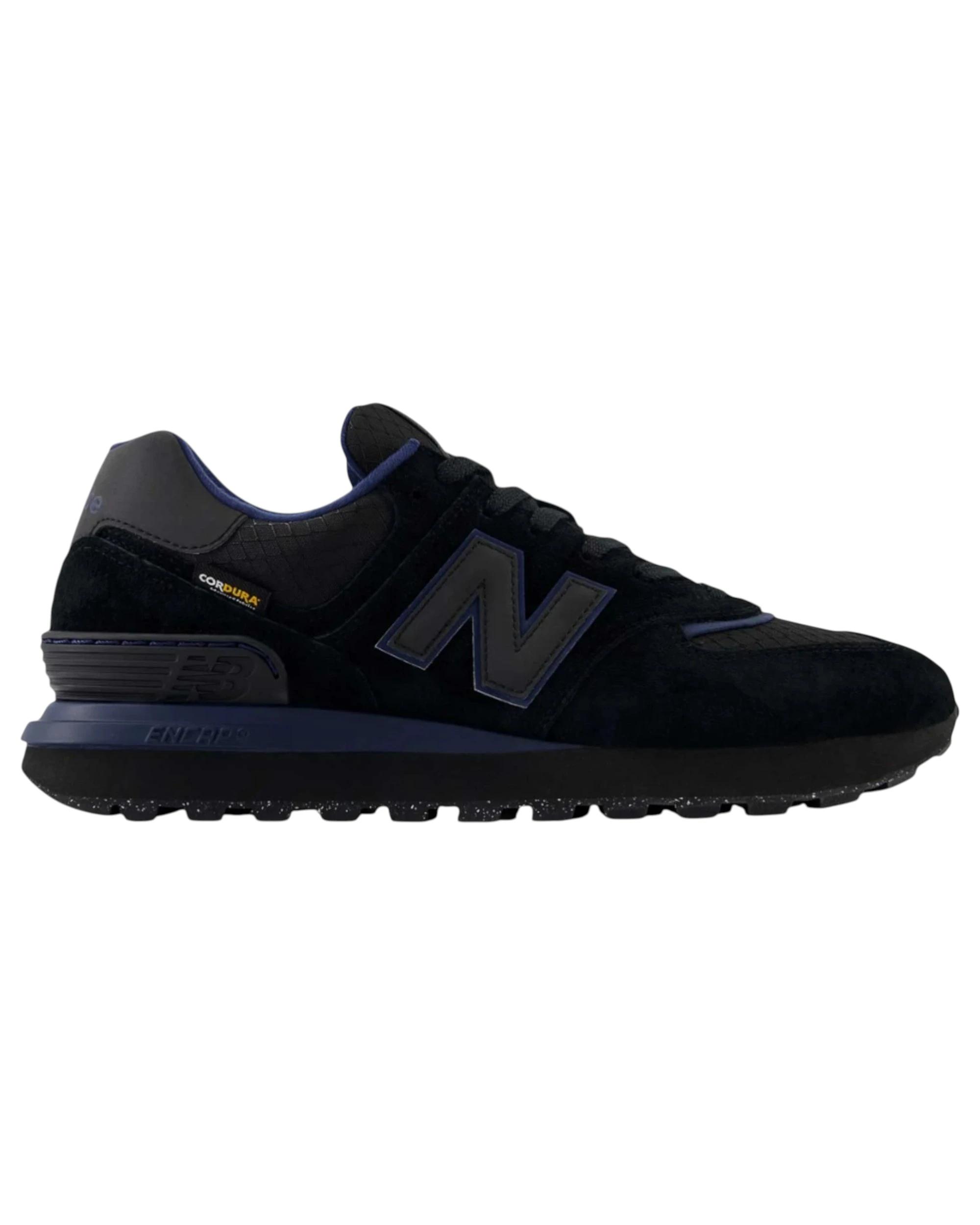 1 New Balance Mens 574 Black/ Navy Athletic Shoes BLACK/NAVY, 1 of 6