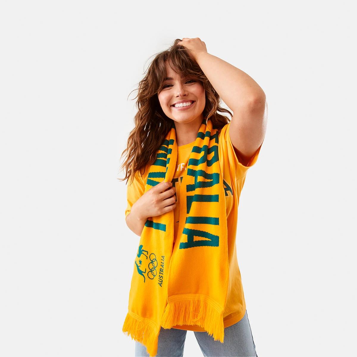 6 Active Unisex Olympics Team Aus Scarf Oz Yellow, 6 of 10