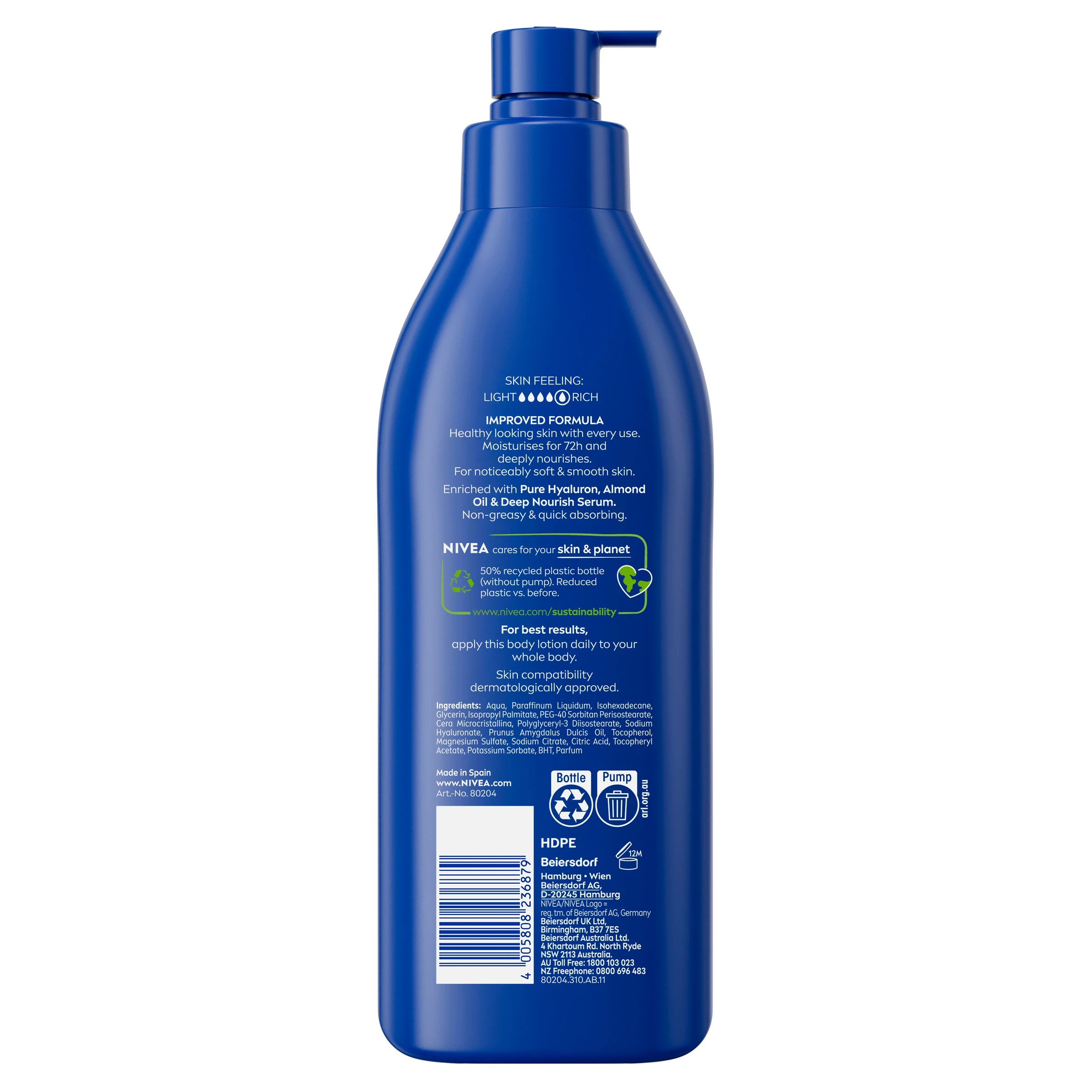 2 Nivea Rich Nourishing Body Lotion 400ml -  Almond Oil & Vitamin E, 2 of 9