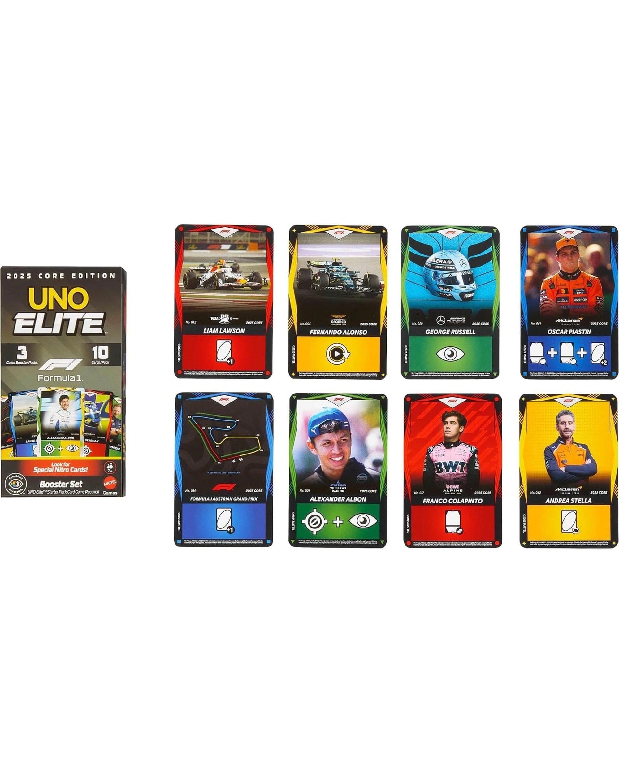 3 Uno Elite Formula 1 2025 Core Edition Booster Set Card Game, 3 of 6