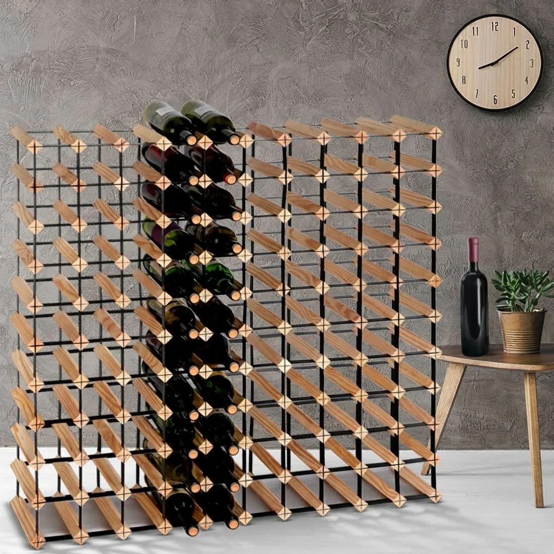 6 Artiss Wine Rack 110 Bottle - Natural, 6 of 6