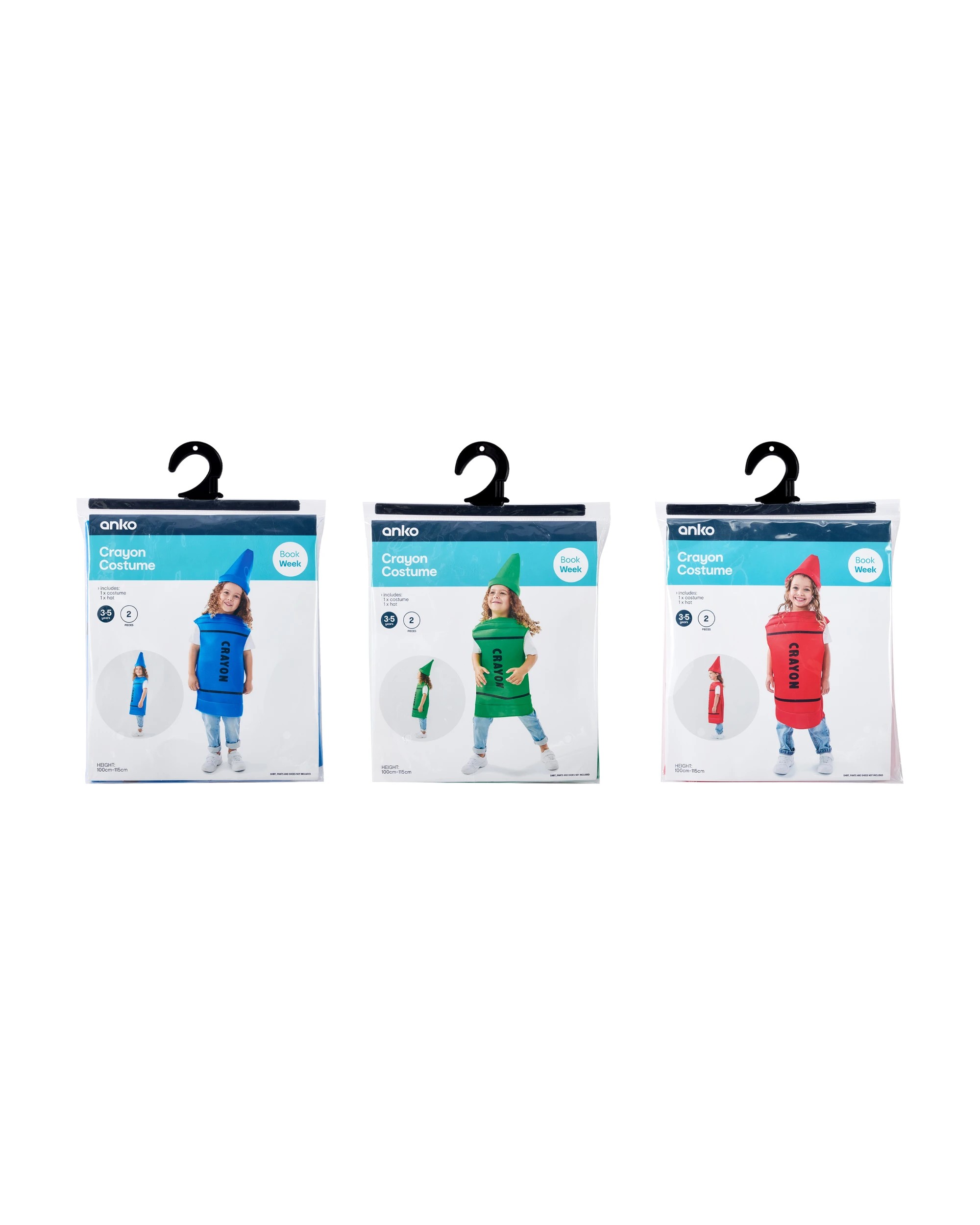 8 Kids Crayon Costume - Ages 3-5, Assorted, 8 of 9