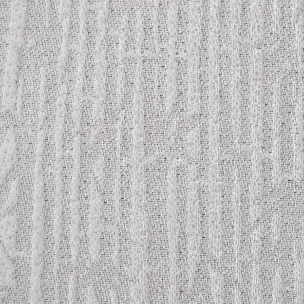 7 Memory Foam Mattress Topper with Skirt - King Bed, White and Grey, 7 of 10