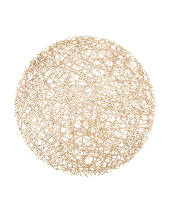 Gold Scribble Round Placemat