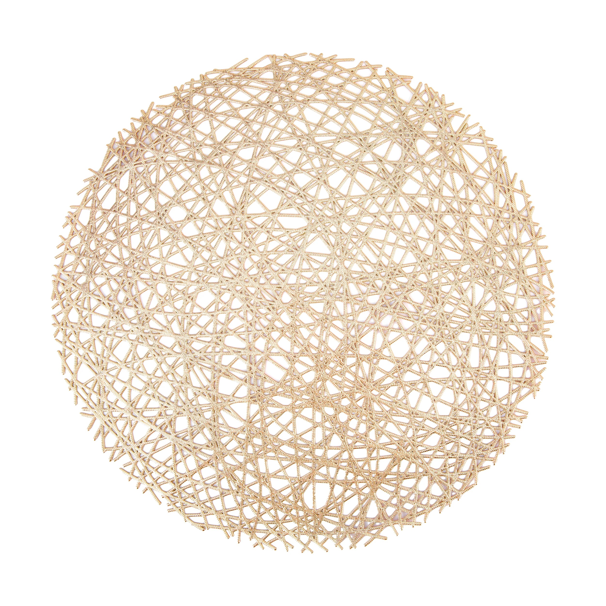 1 Gold Scribble Round Placemat, 1 of 3