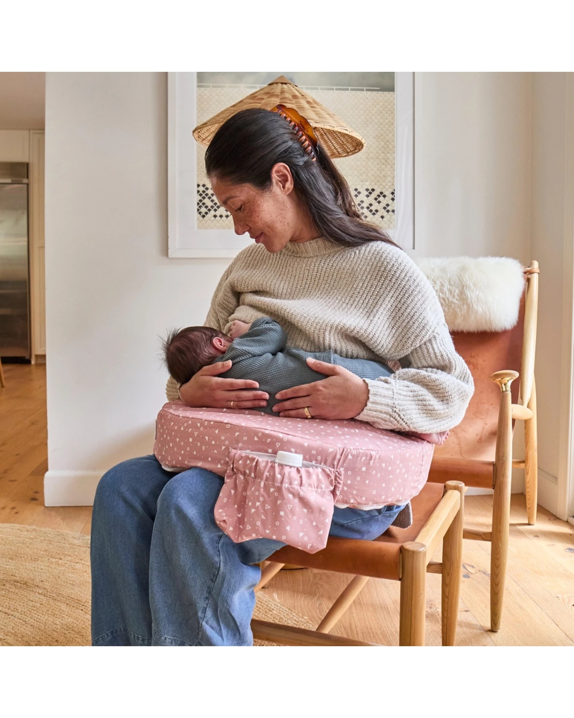 4 My Breast Friend Original Breastfeeding Pillow Nursing Support Cushion - Pink, 4 of 5