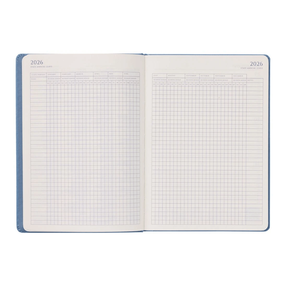 6 J.Burrows A5 Week to View 2026 PU Diary Blue, 6 of 7