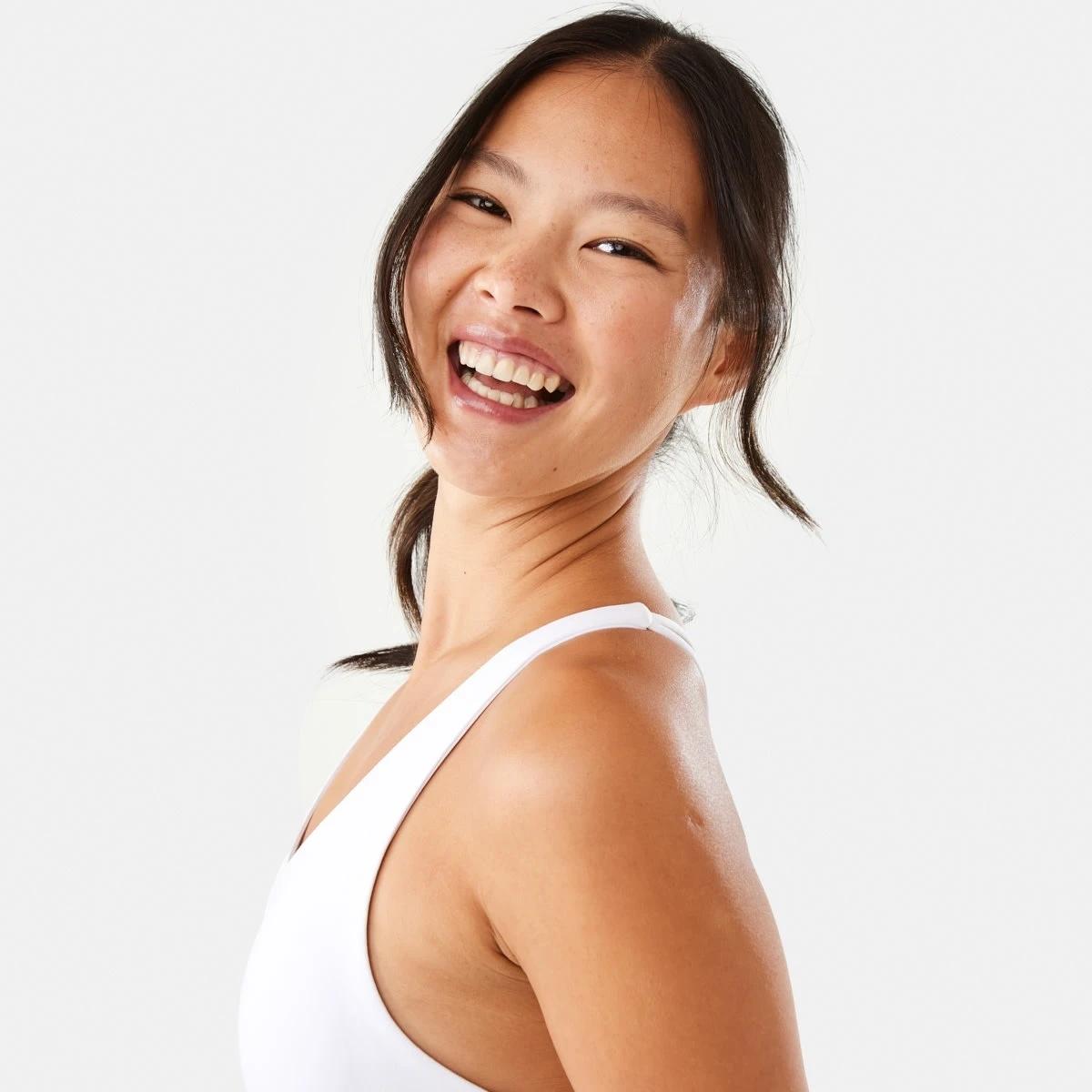5 Active Womens Ultrasoft Strappy Crop Top WHITE, 5 of 8