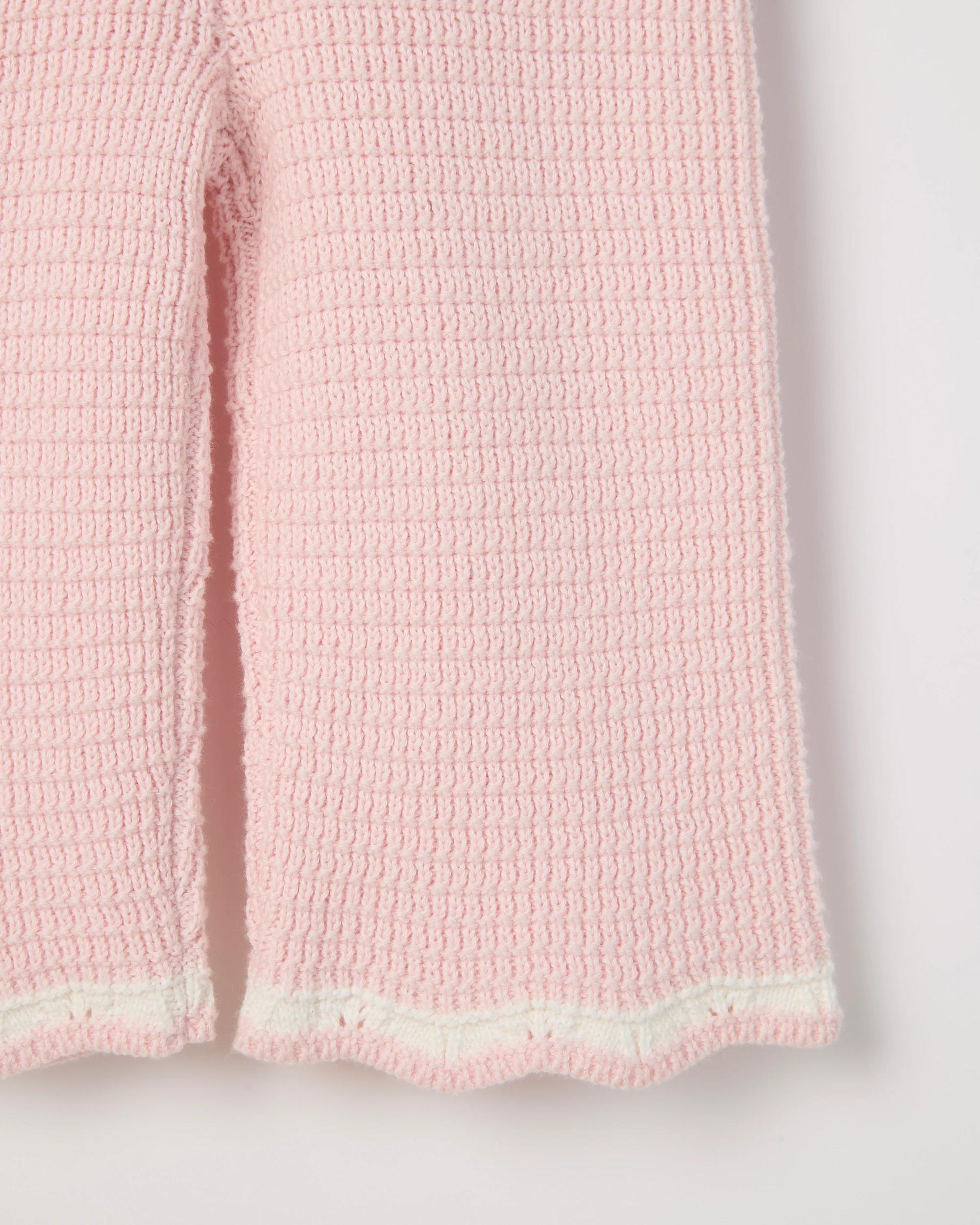 4 Target Baby Organic Cotton Knit Top & Pants 2 Piece Set BOW PINK, 4 of 4