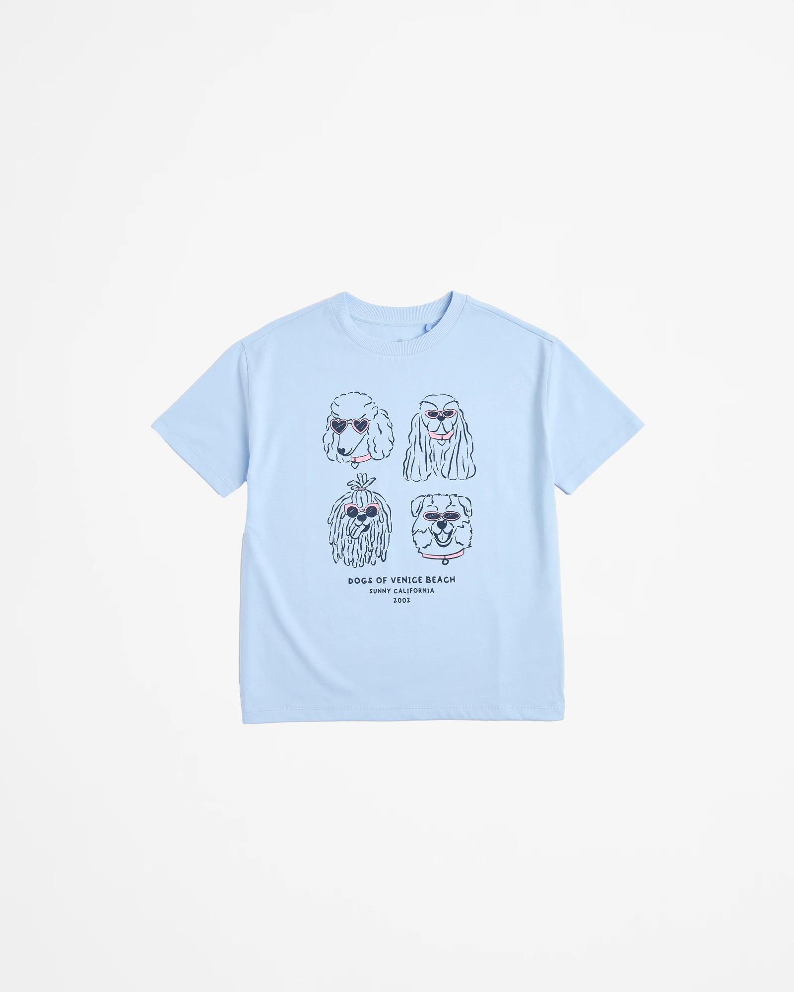 1 Target Australian Cotton Longline Print T-shirt LIGHT BLUE PUPPY, 1 of 3