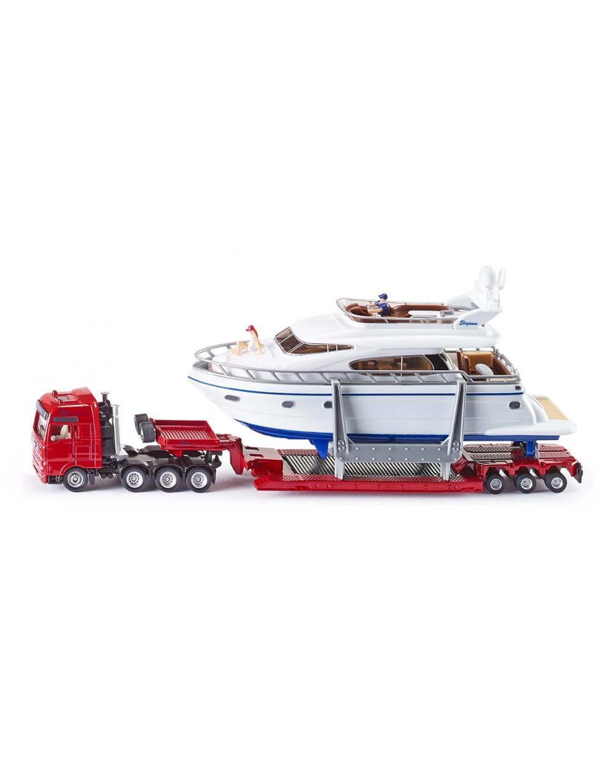1 Siku Super Heavy Haulage Transporter with Yacht 1:87 Scale, 1 of 2