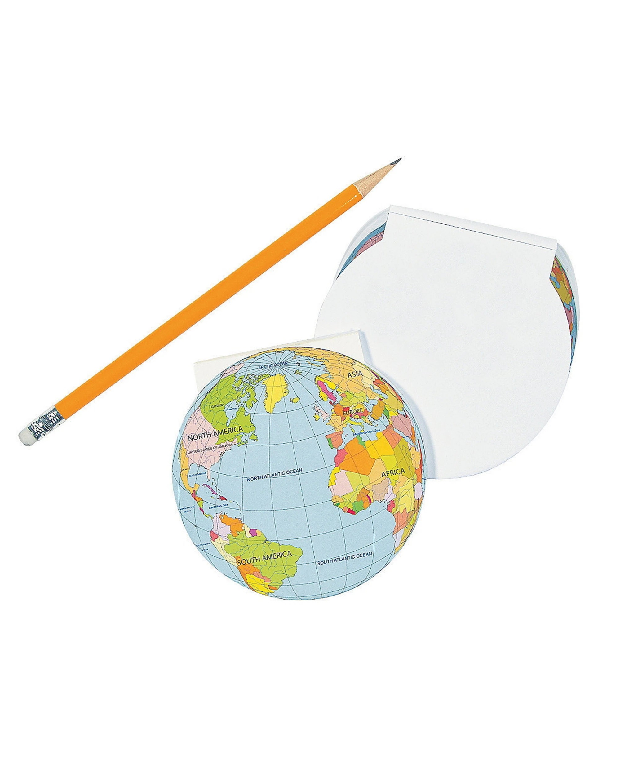 1 Partyrama Globe Notepads Pack of 24, 1 of 1