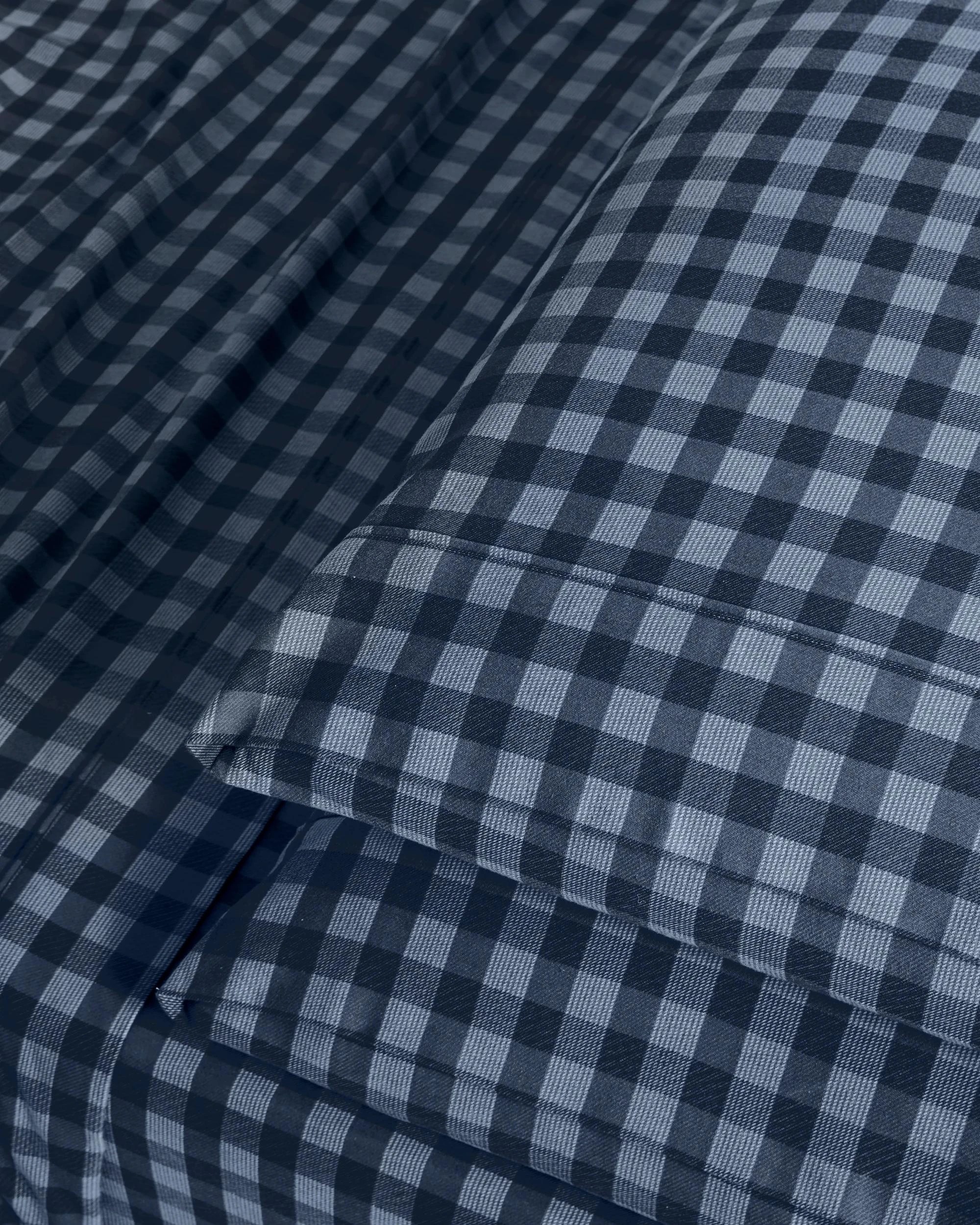 3 Target Knox Check Flannelette Sheet Set - Single Bed - Blue, 3 of 3