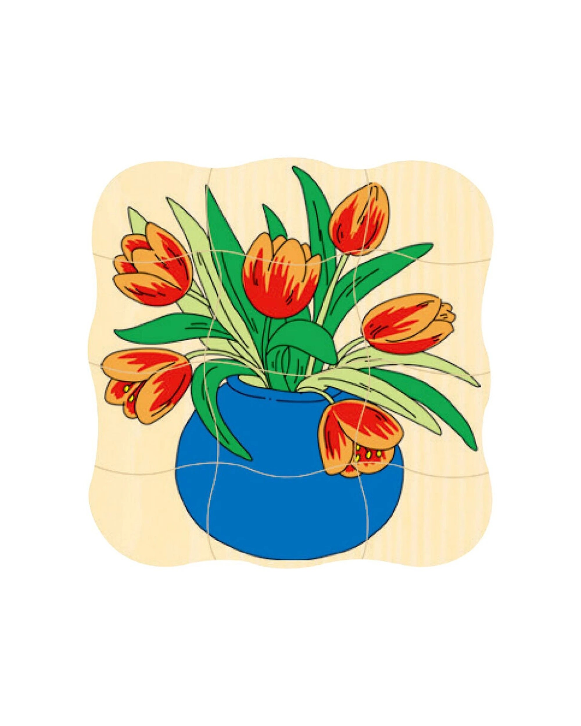 4 EDUCO 31Pc Multilayer Puzzle Grow Up Tulip Birch Plywood 24 X 24 Cm Ages 3 Years - Multi, 4 of 4