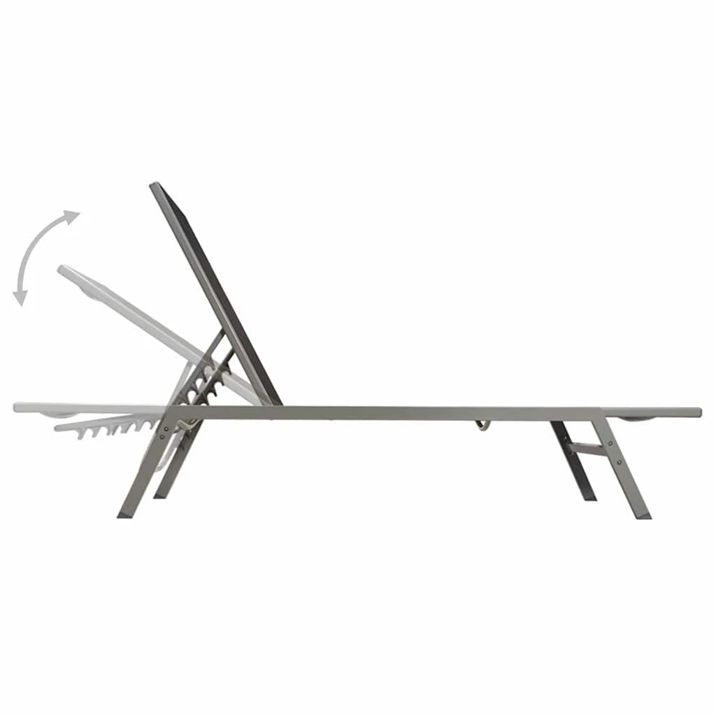 5 vidaXL Sun lounger Adjustable Armrests - Black, 5 of 7