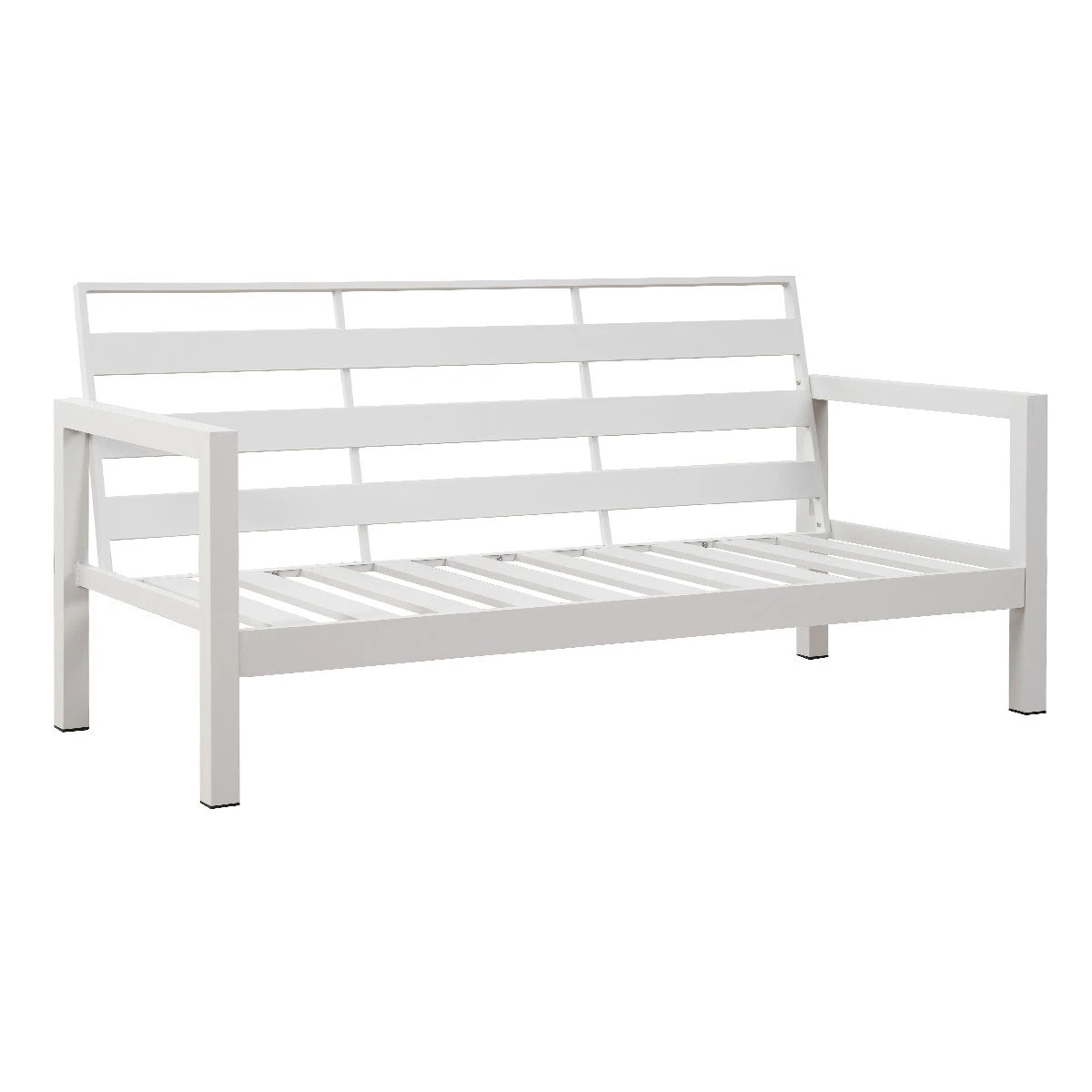 7 Moda Living Coogee 3+2 Seater Aluminium Sofa Lounge Set - Light Grey Cushion - White, 7 of 8
