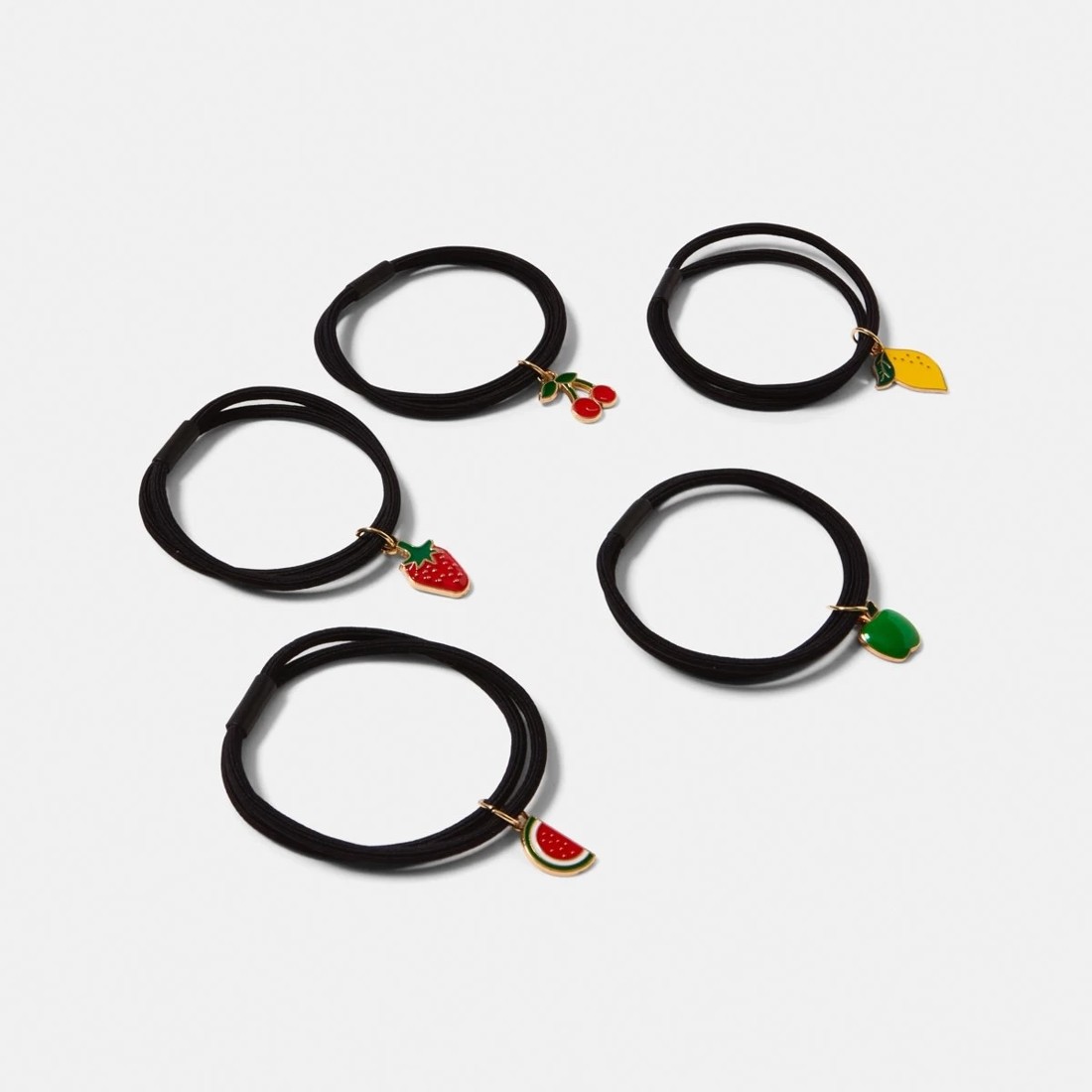 2 5 Pack Fruit Charm Hair Ties, 2 of 5