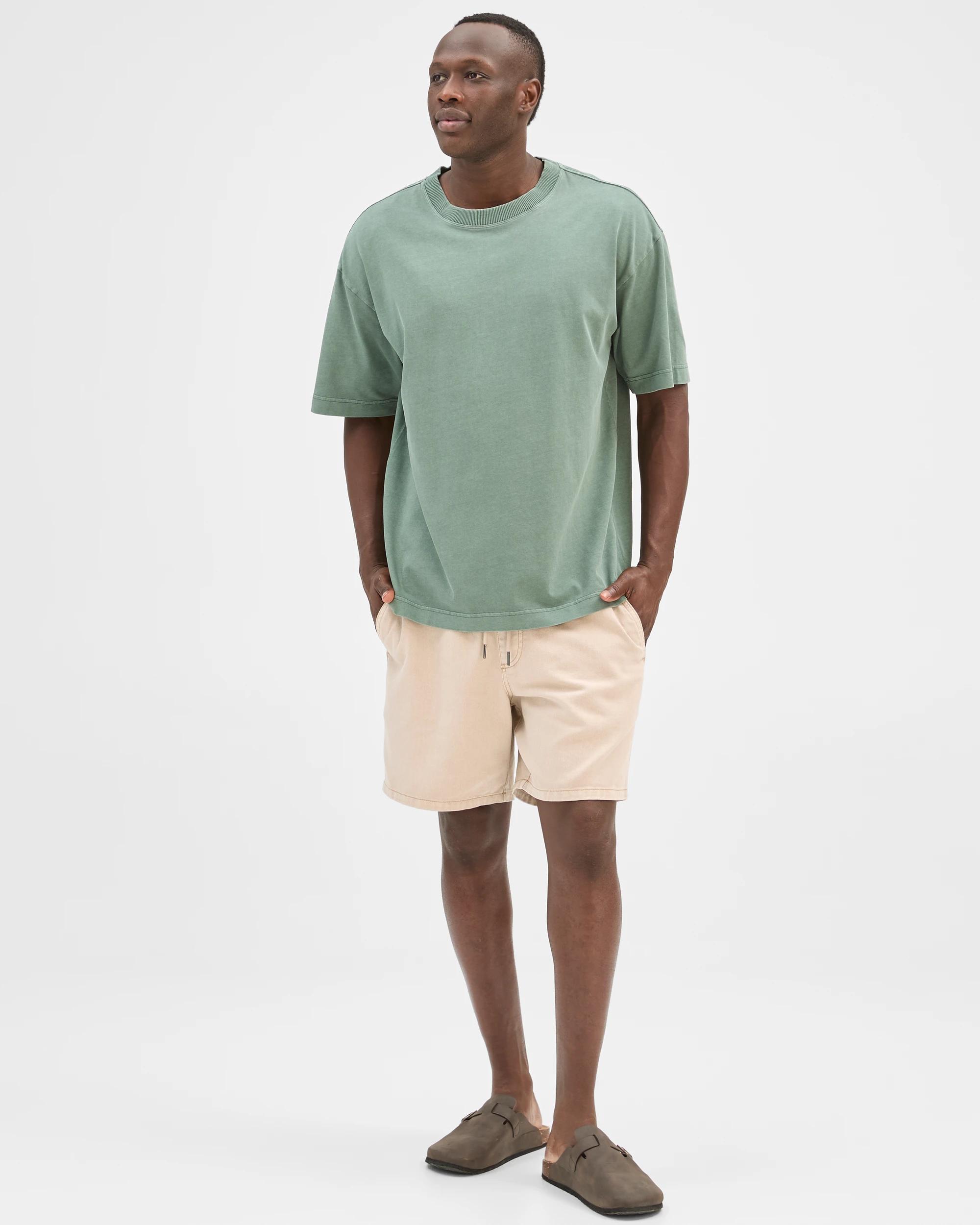 1 Commons Australian Cotton Boxy Heavyweight Core T-Shirt DARK FOREST, 1 of 6