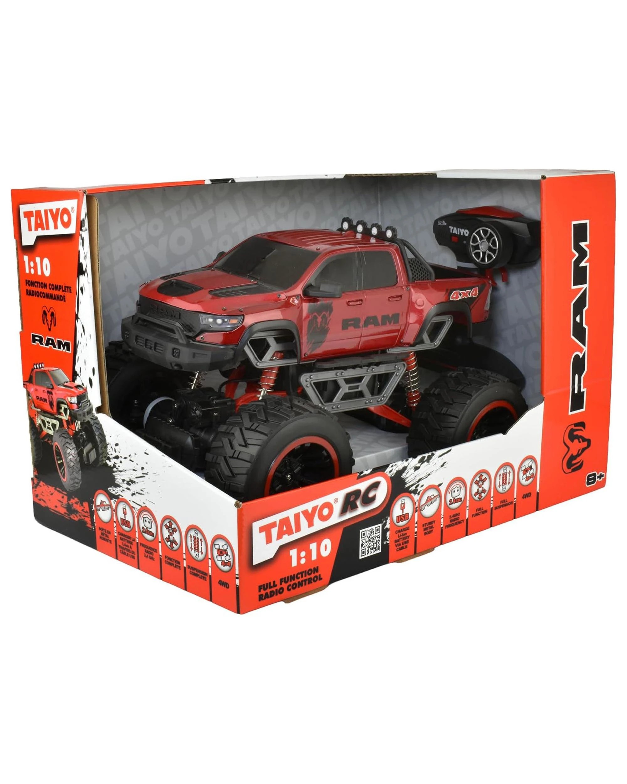 1 TAIYO RC Metal + 4WD RAM 1:10 Scale Remote Control Vehicle, 1 of 2
