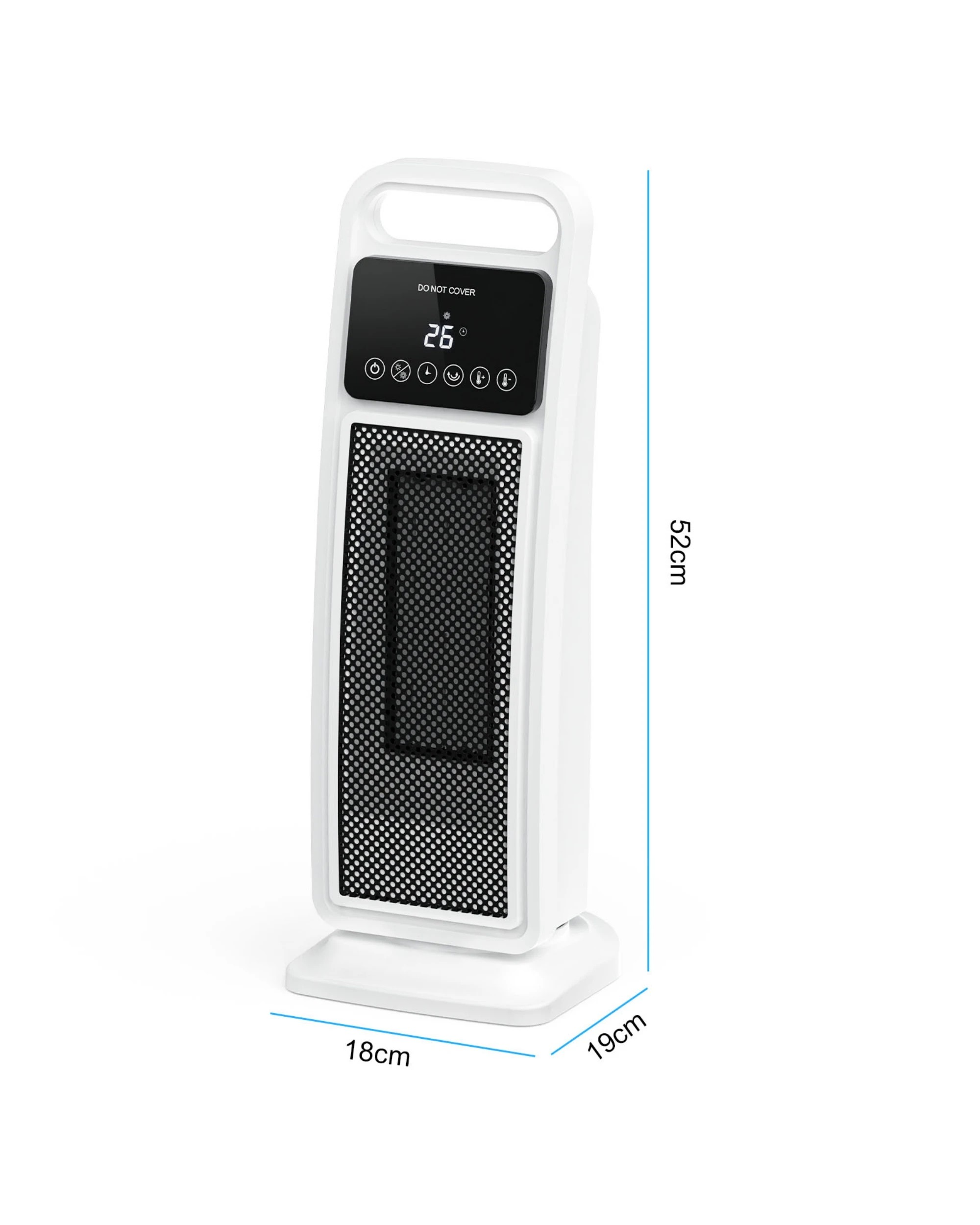7 ADVWIN Ceramic Heater, 2000W Portable Fan Heater, White - White, 7 of 7