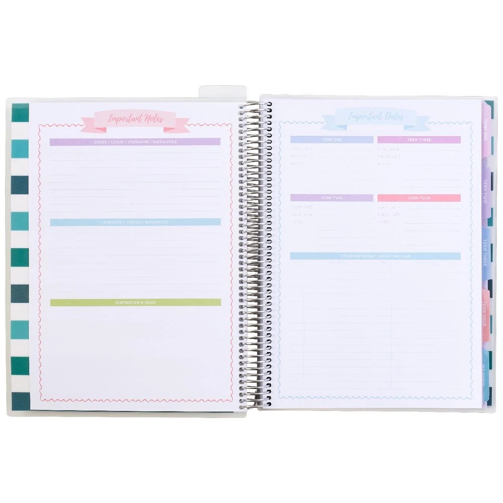 4 Otto A4 Teachers' Undated Planner Teal, 4 of 10