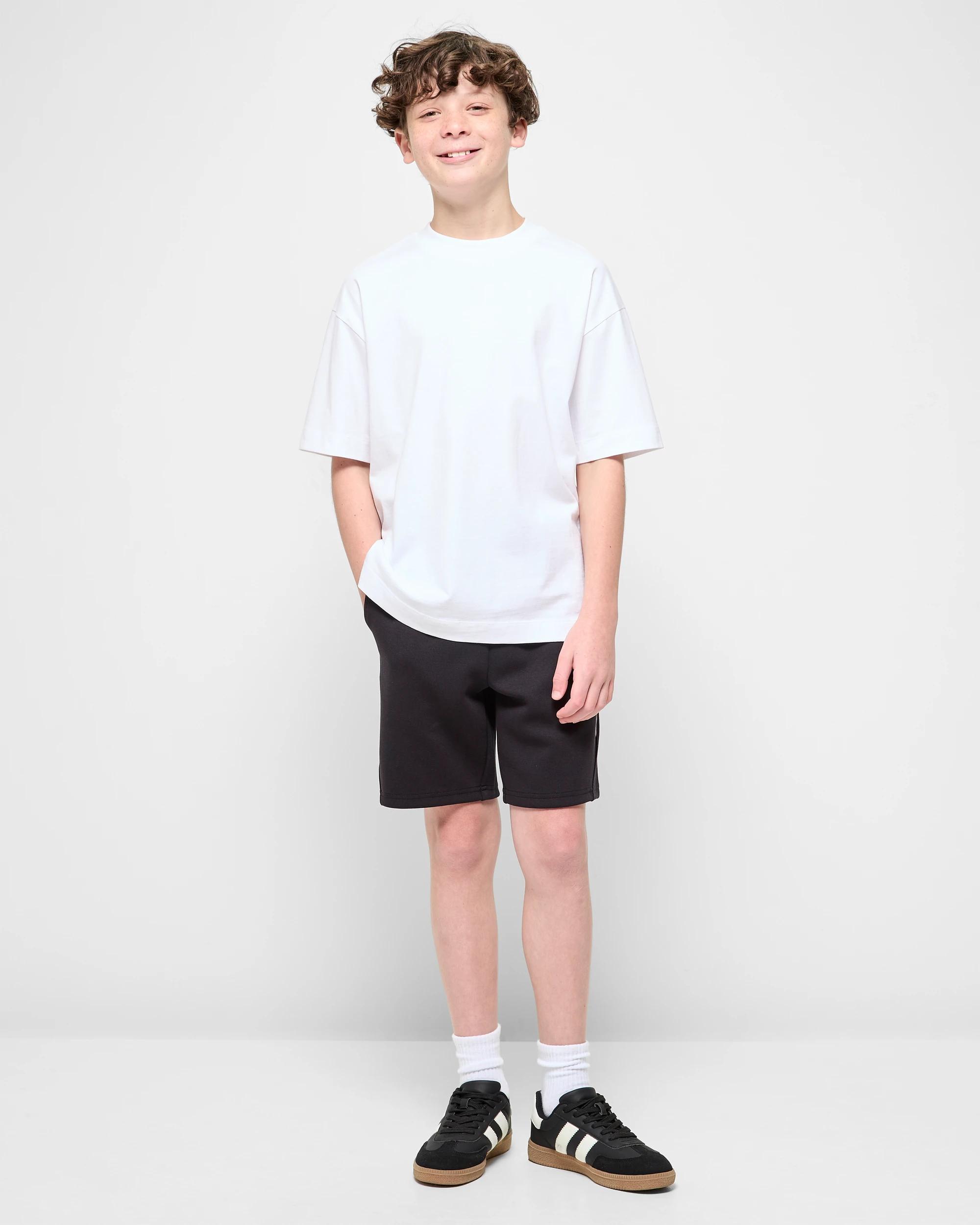 2 Target Australian Cotton Blend Tech Fleece Shorts BLACK, 2 of 5