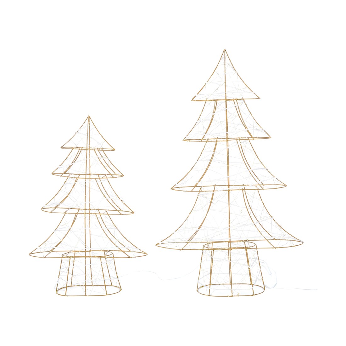 2 2 Pack Solar Powered LED Light Up Christmas Trees, 2 of 7